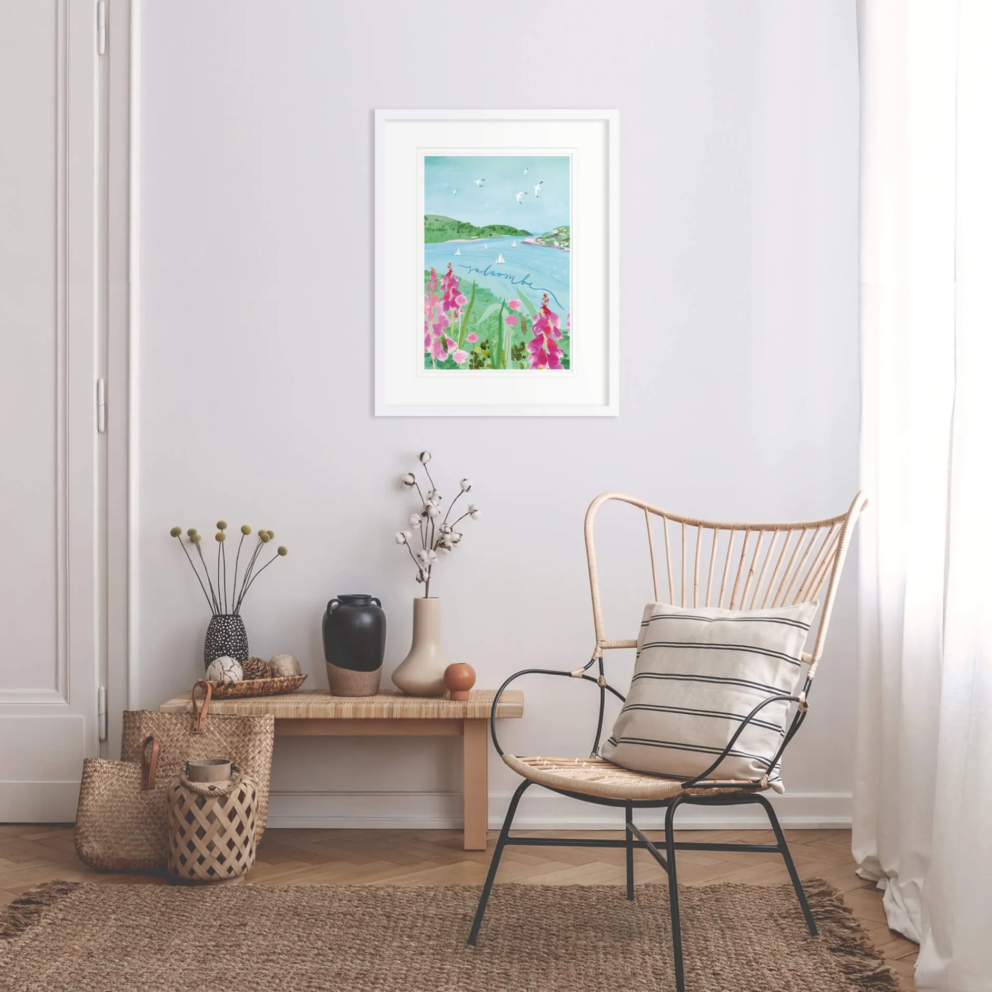 Salcombe|Devon*Whistlefish Salcombe Med Framed Print