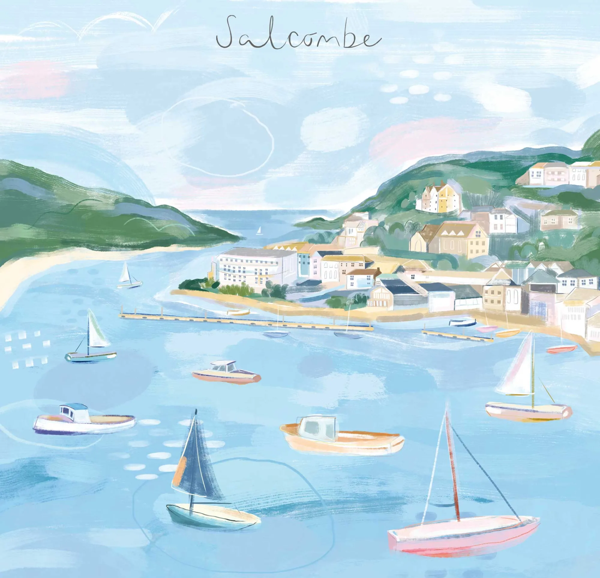 Unframed Prints*Whistlefish Salcombe Small Art Print