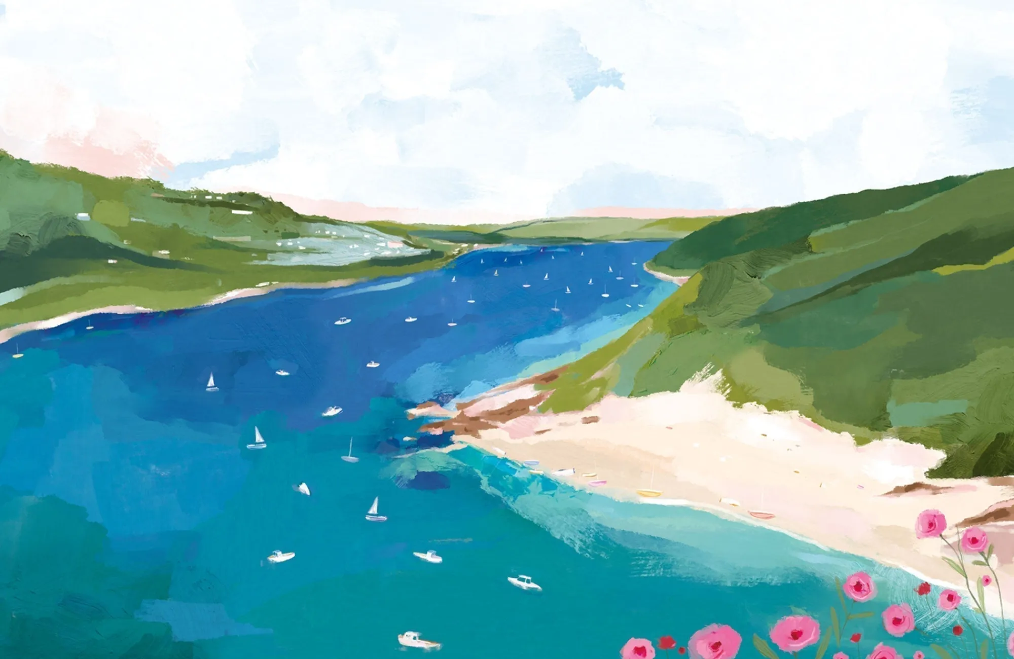 Unframed Prints*Whistlefish Salcombe-Kingsbridge Estuary Framed Pr