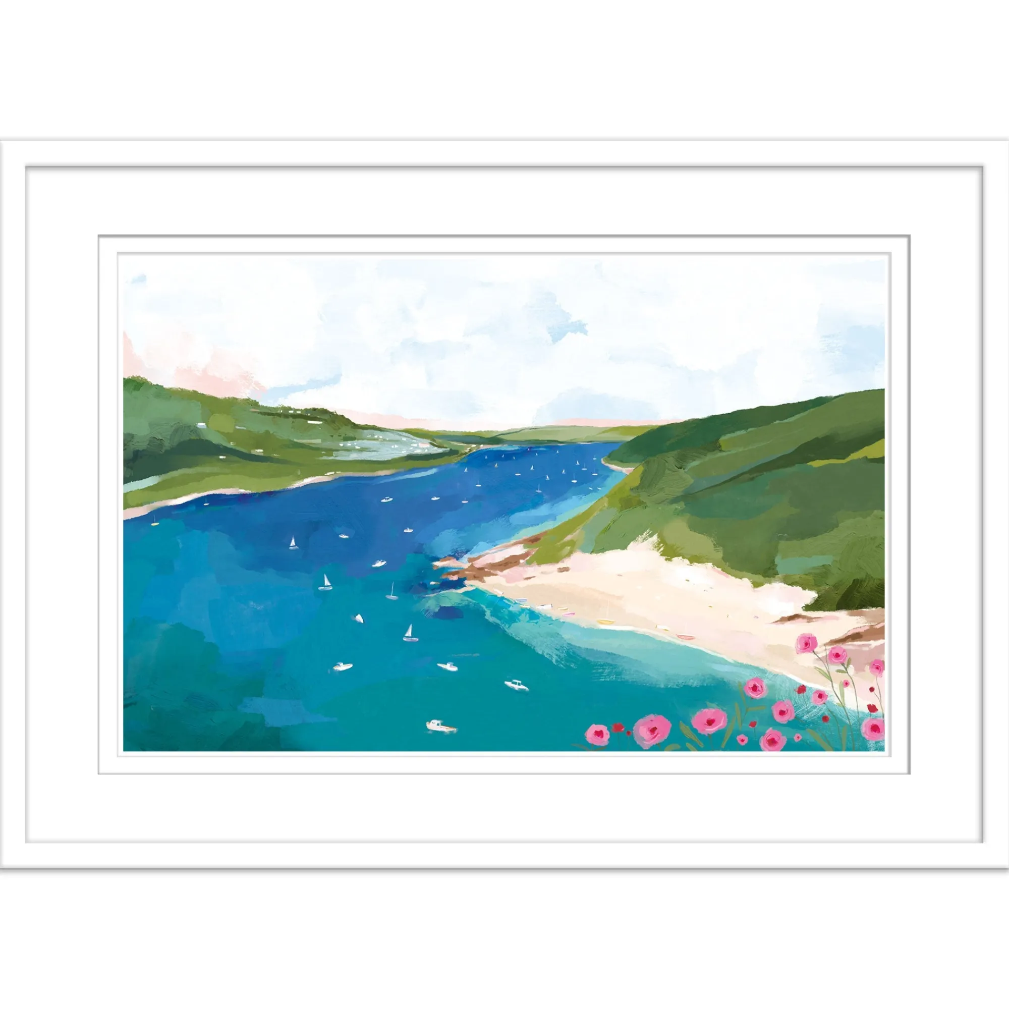 Salcombe|Devon*Whistlefish Salcombe-Kingsbridge Estuary Framed Print