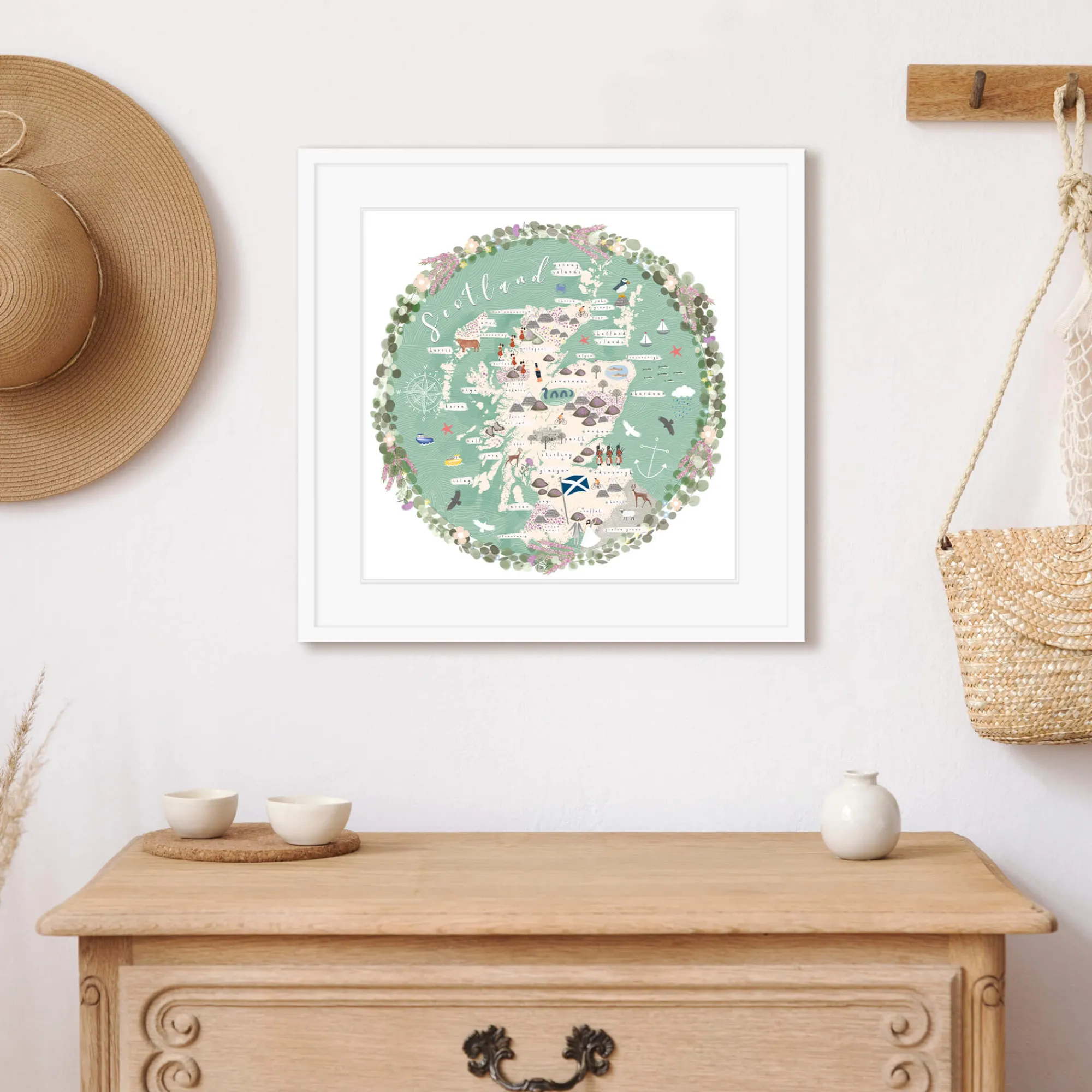 Unframed Prints*Whistlefish Scotland Map Art Print