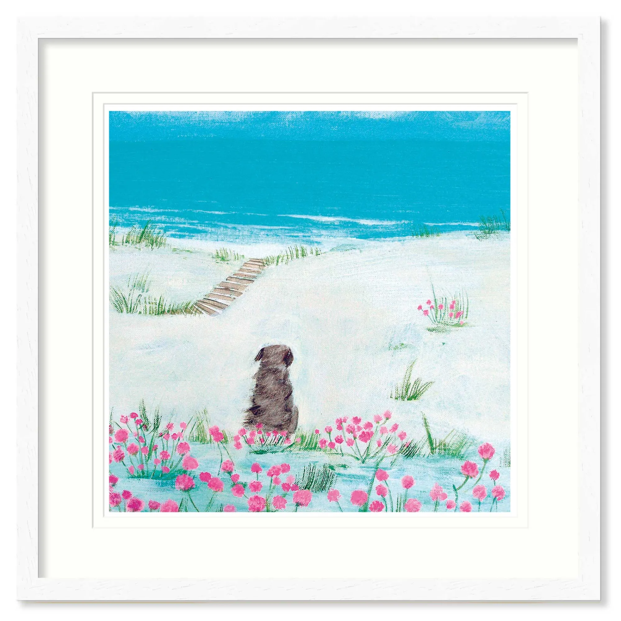 Coastal Scenes|Animal*Whistlefish Sea Pinks Framed Print