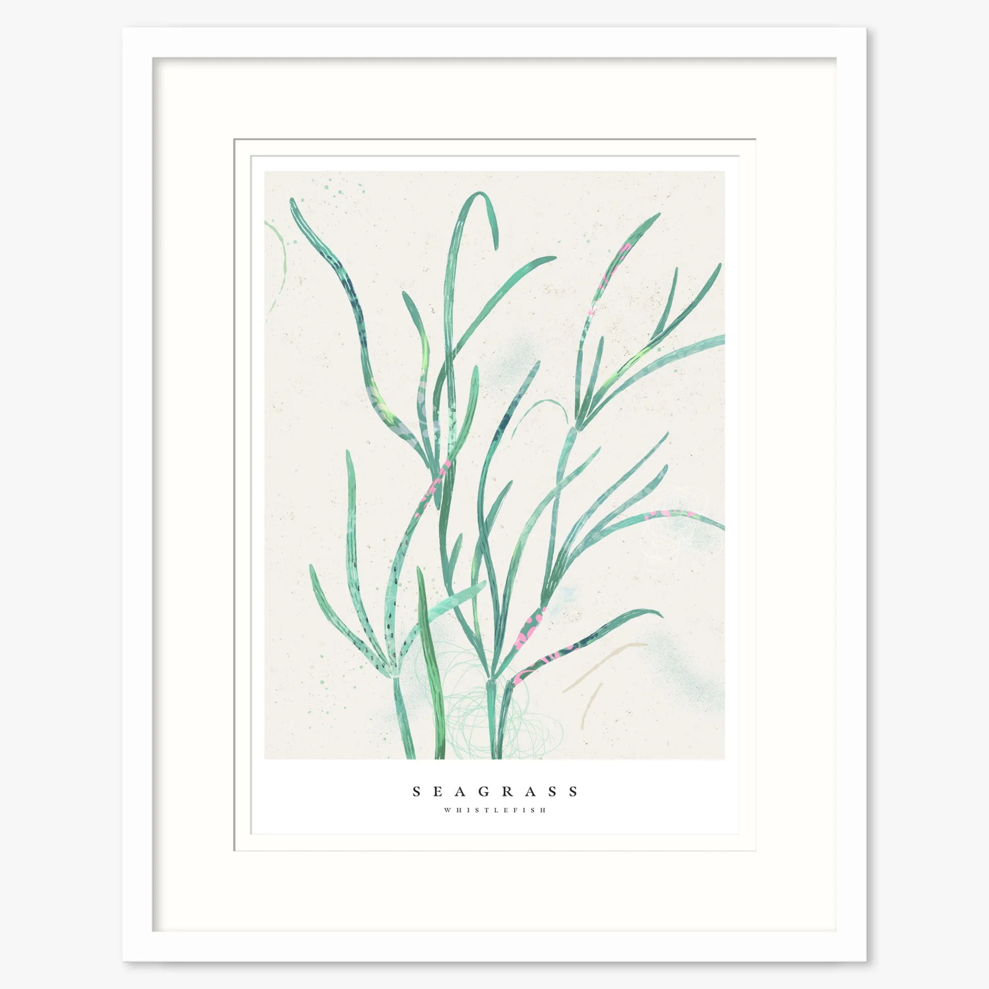 Seagrass|Floral & Flowers*Whistlefish Seagrass Large Framed Print