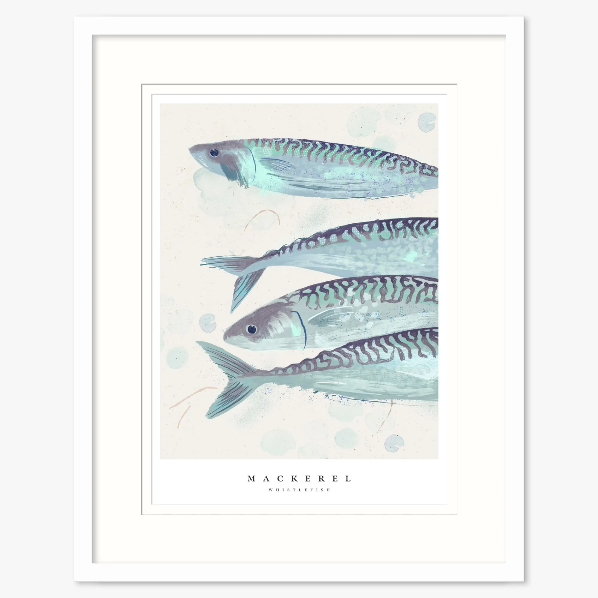 Seagrass|Coastal Scenes*Whistlefish Seagrass Mackerel Large Framed Print