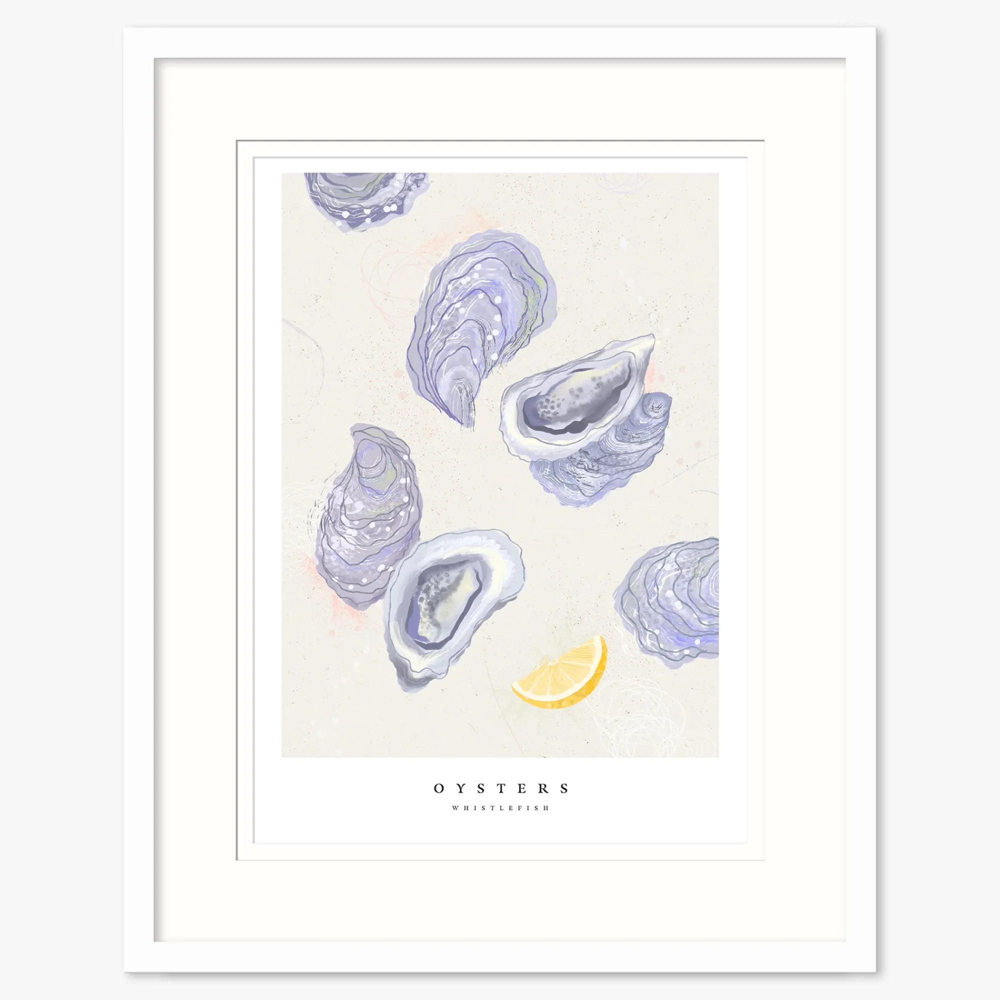 Seagrass|Coastal Scenes*Whistlefish Seagrass Oysters Large Framed Print