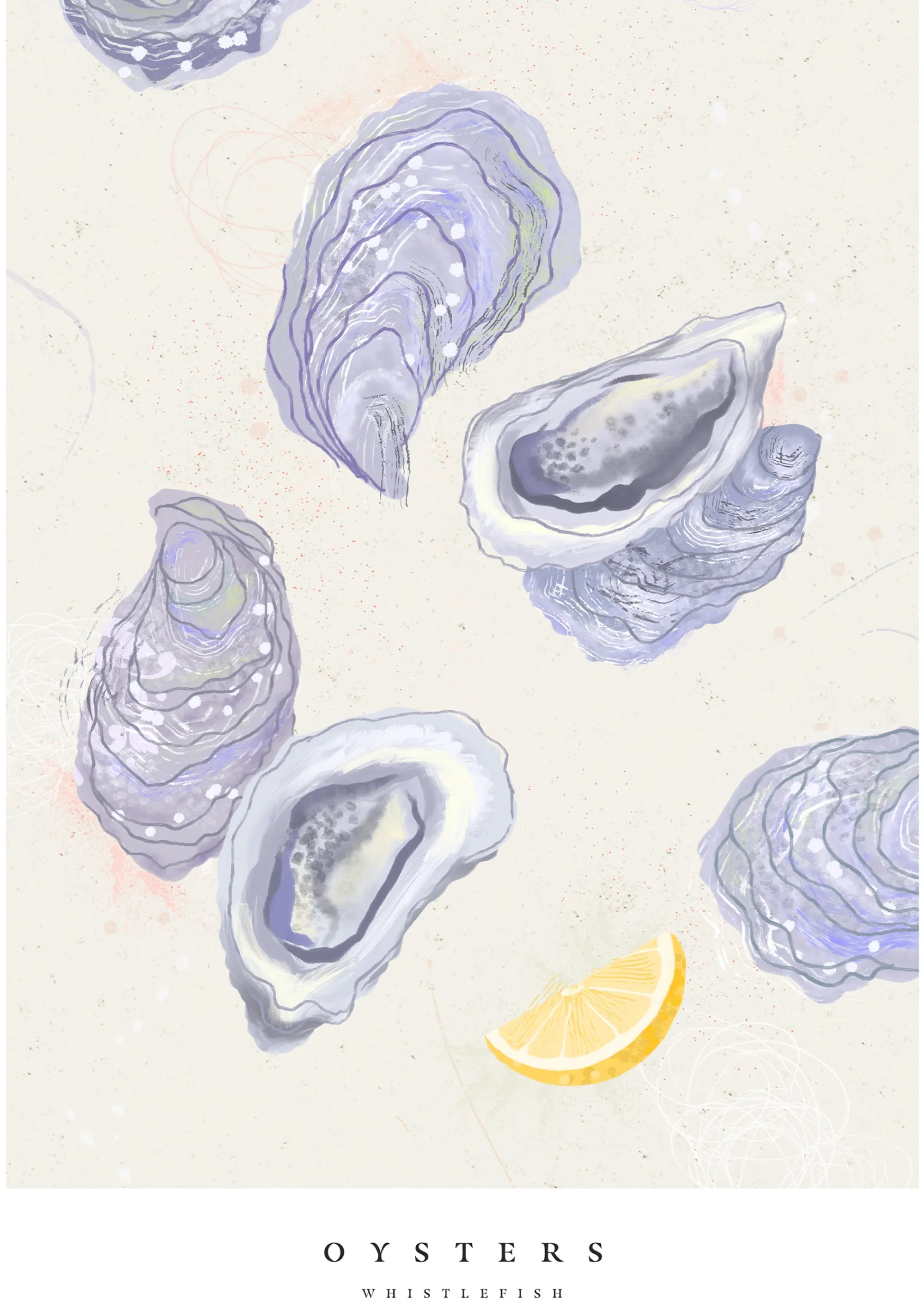 Seagrass|Coastal Scenes*Whistlefish Seagrass Oysters Small Framed Print
