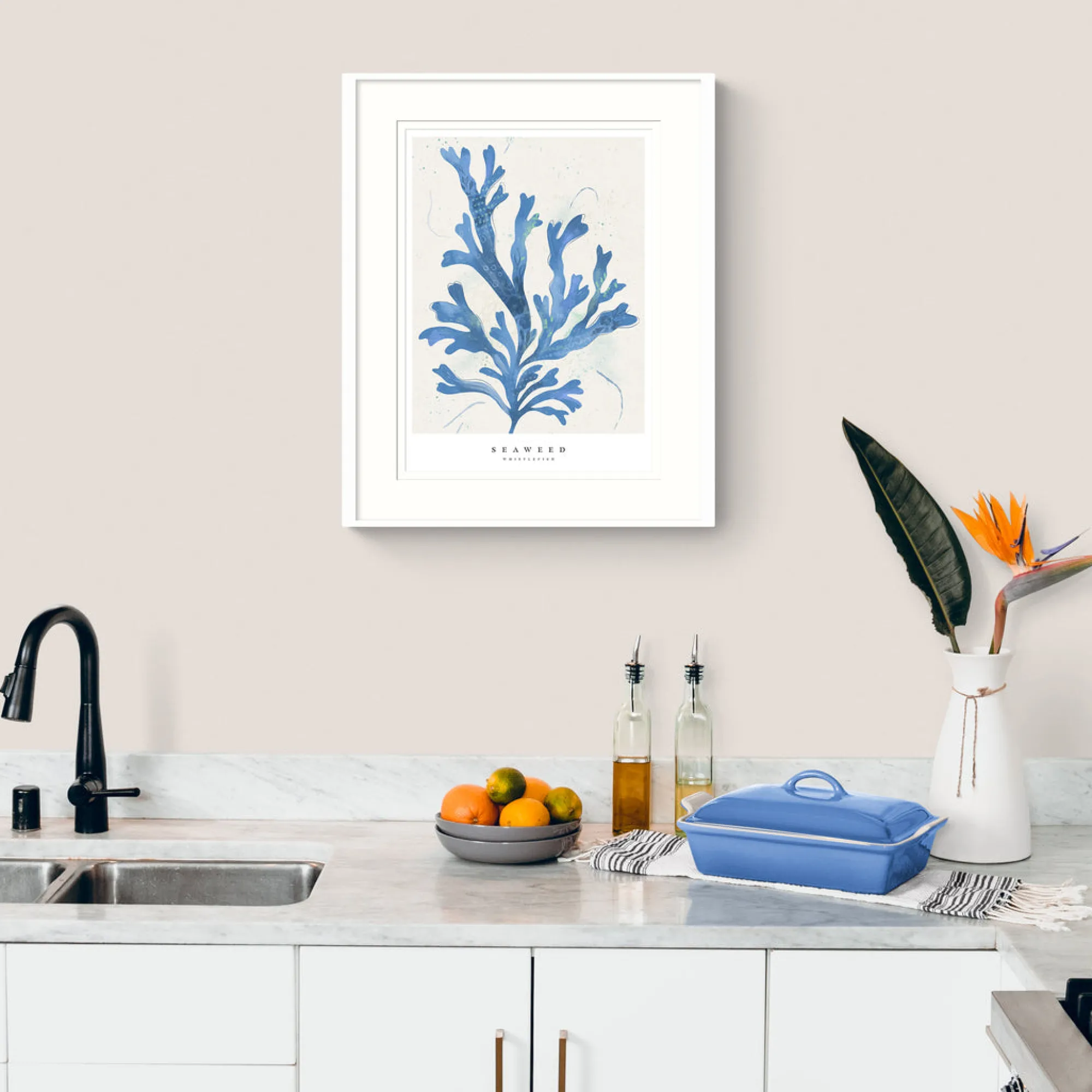 Seagrass|Coastal Scenes*Whistlefish Seagrass Seaweed Large Framed Print