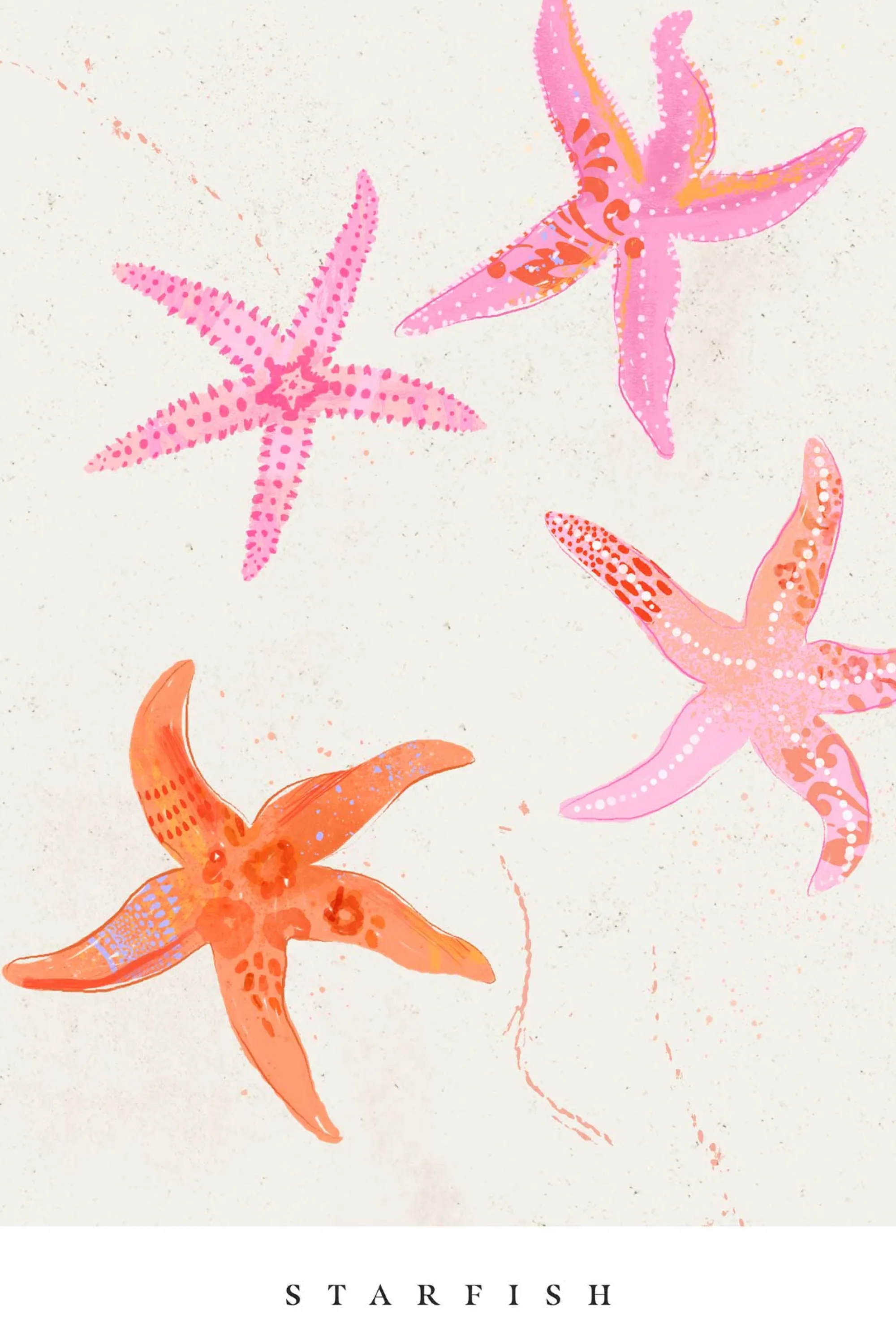 Seagrass|Unframed Prints*Whistlefish Seagrass Starfish Large Art Print