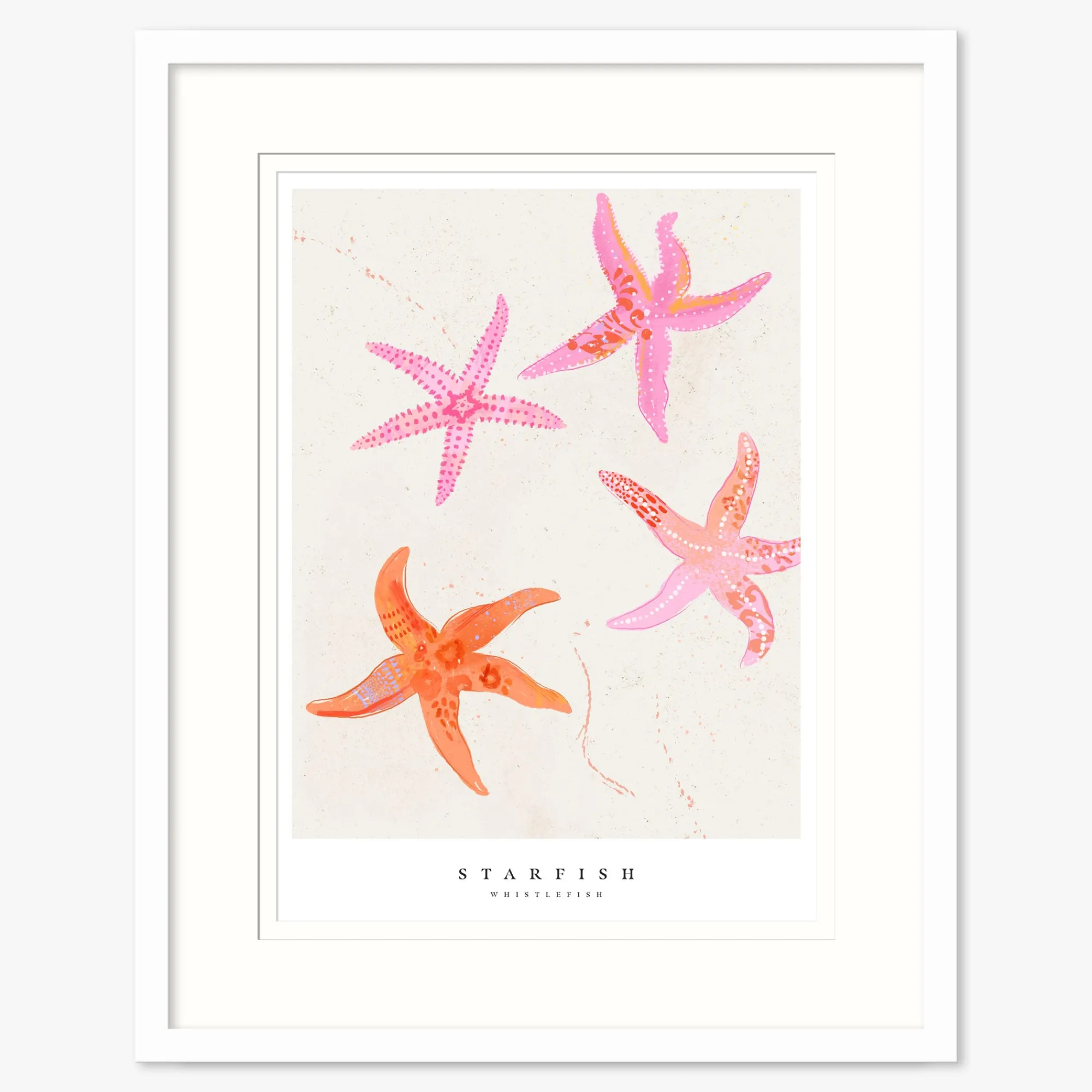 Seagrass|Coastal Scenes*Whistlefish Seagrass Starfish Large Framed Print