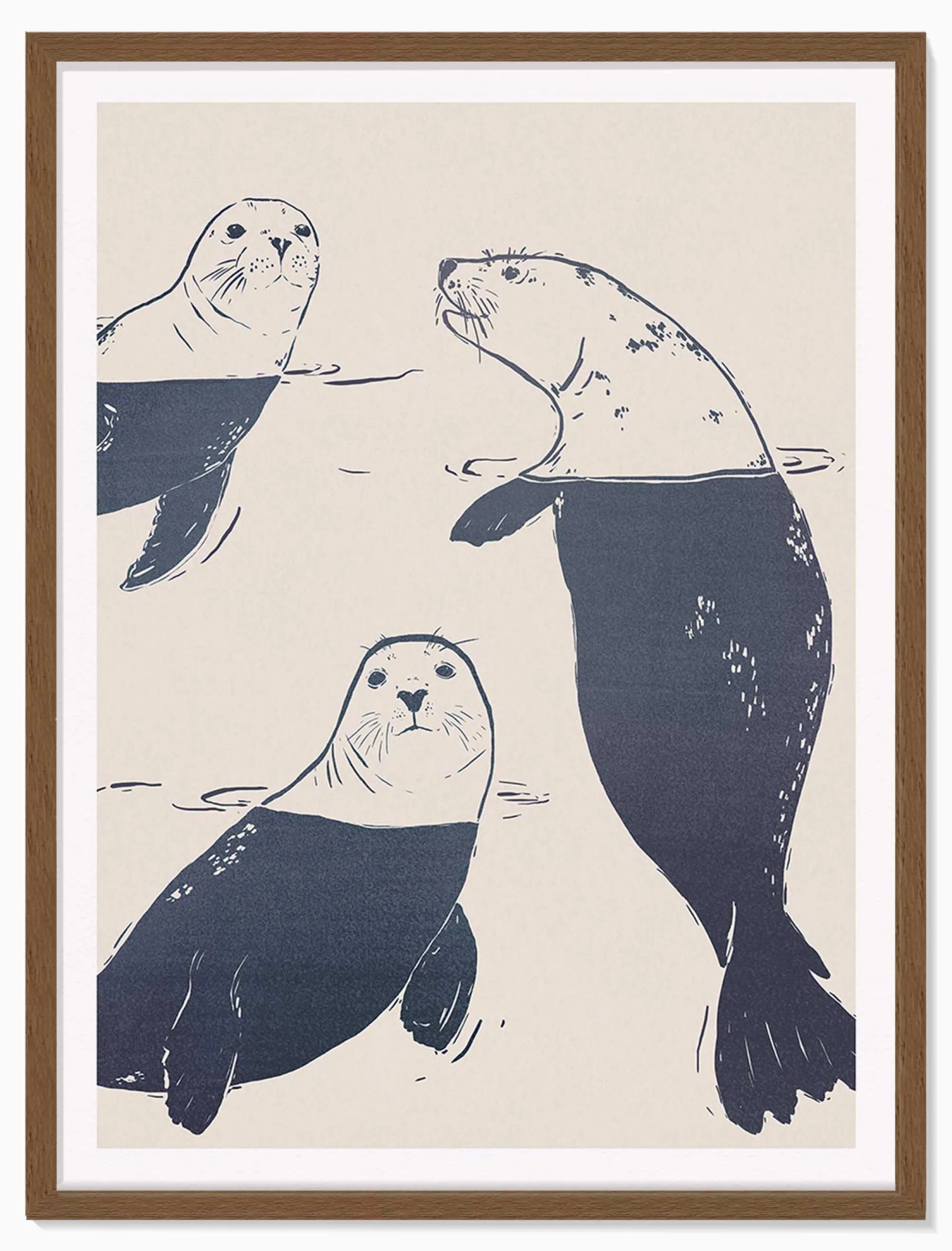 Animal|Framed Prints*Whistlefish SeaLions Large Framed Print