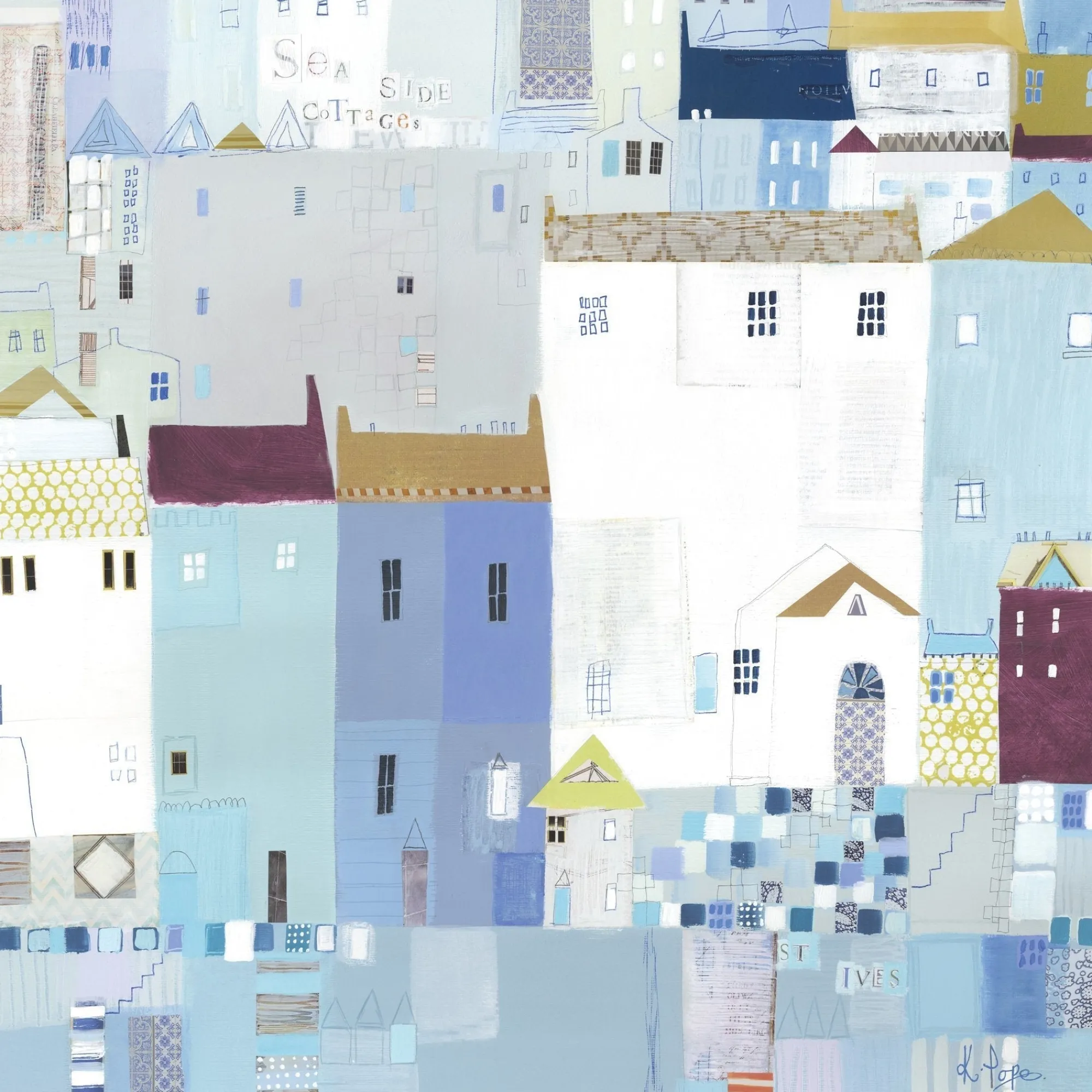 Unframed Prints*Whistlefish Seaside Cottage Art Print