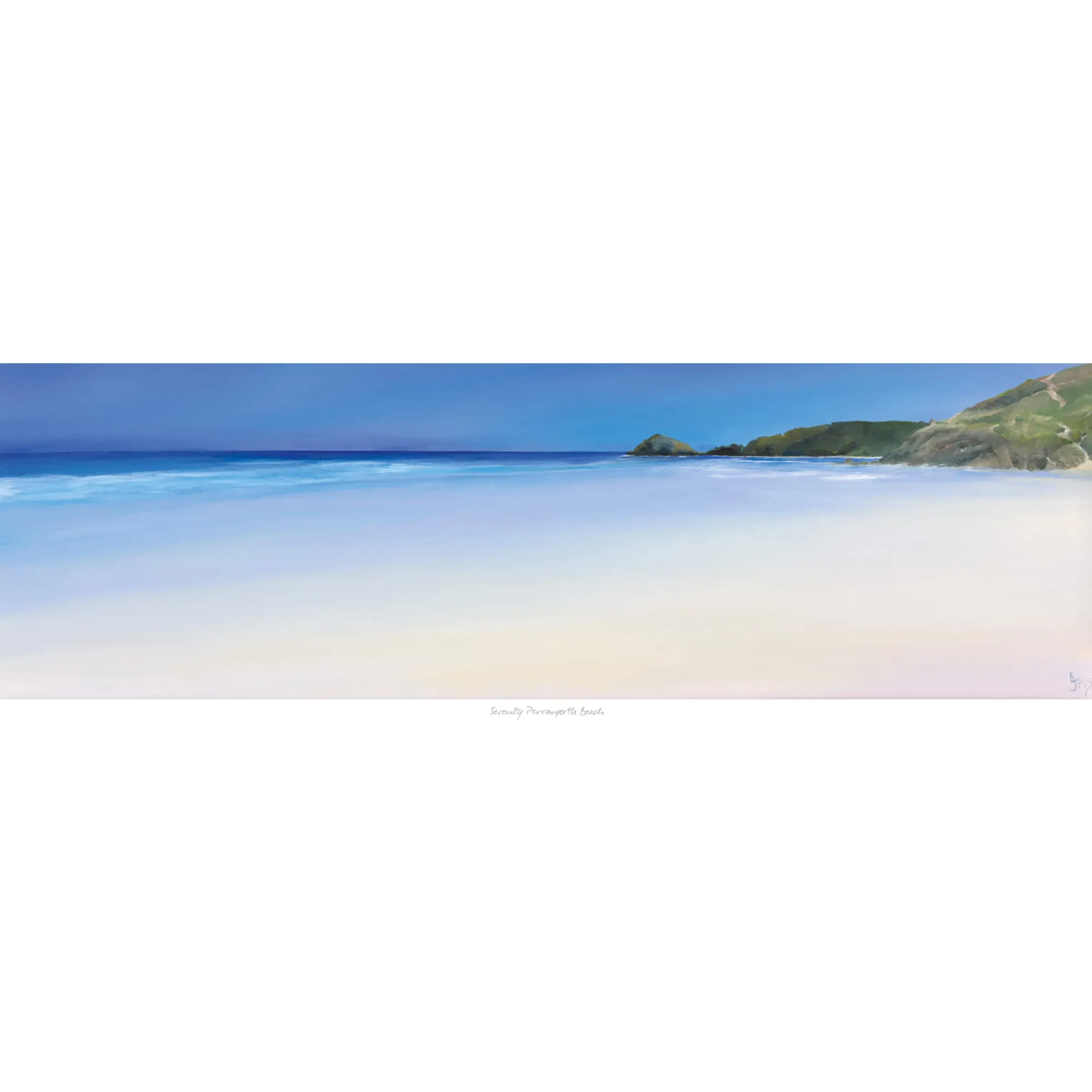 Unframed Prints*Whistlefish Serenity Perranporth Beach Art Print