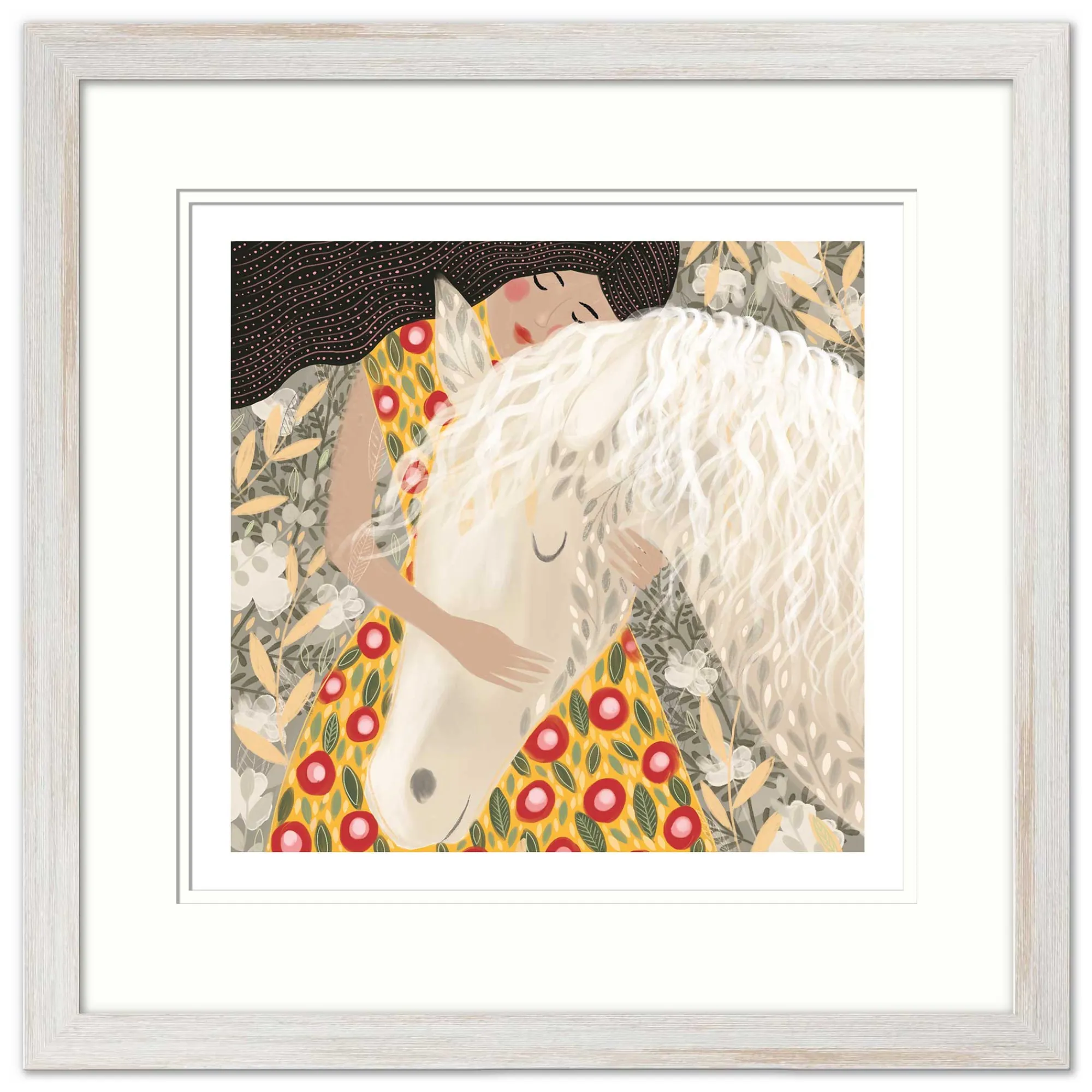 Floral & Flowers|Animal*Whistlefish She Was So Beautiful Framed Print