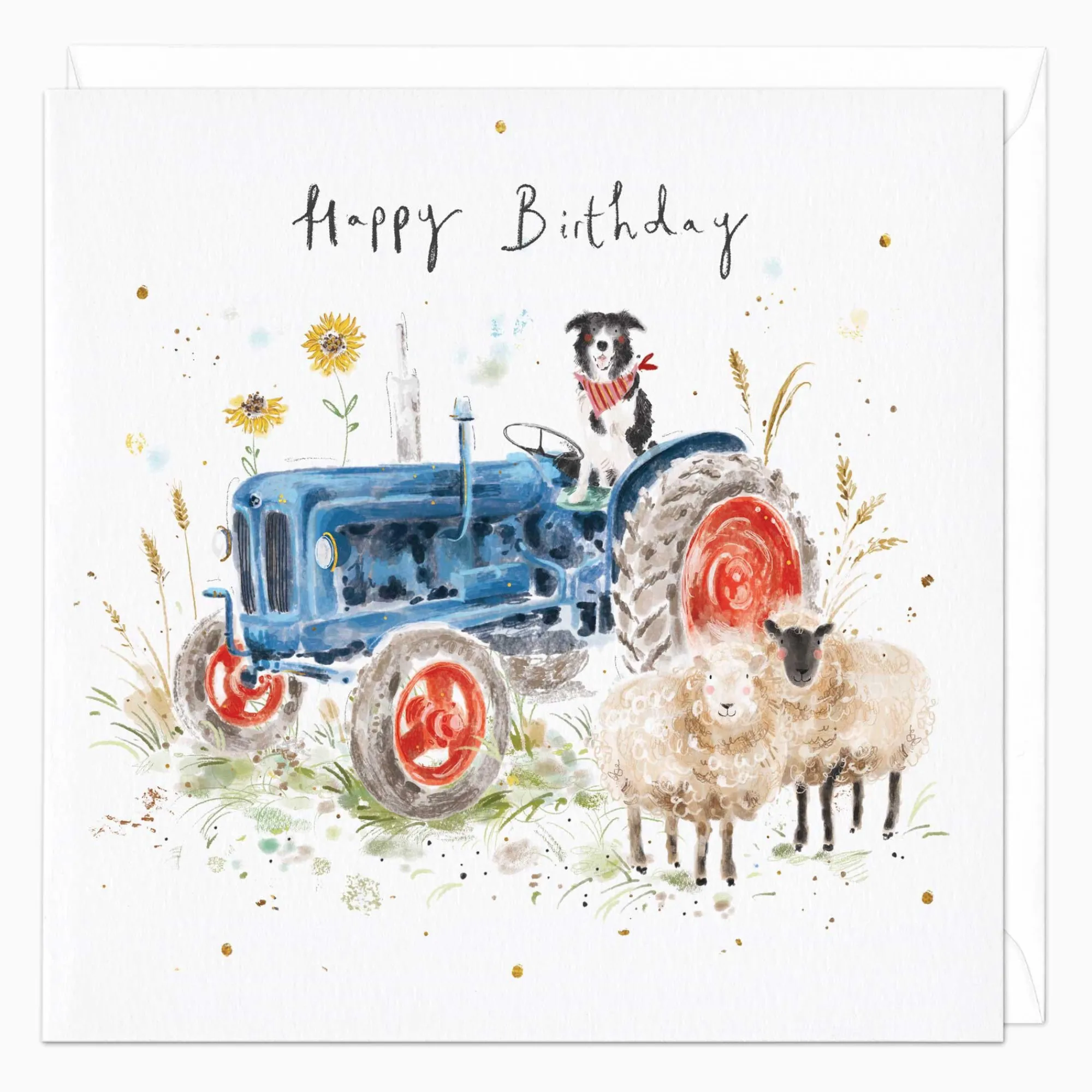 Birthday|For Children*Whistlefish Sheepdog Tractor Birthday Card