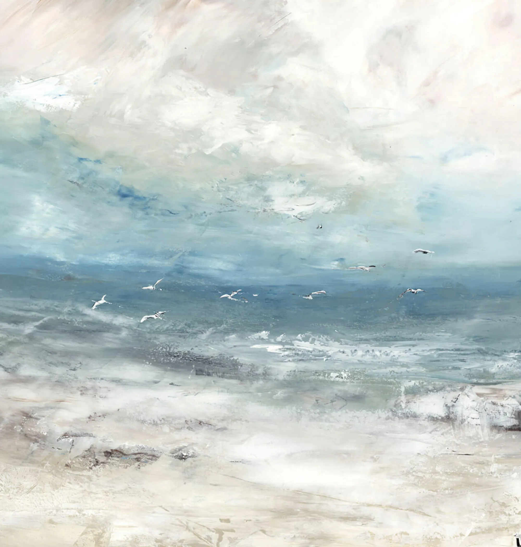 Coastal Scenes|Canvas*Whistlefish Shore Birds II Among Clouds Canvas