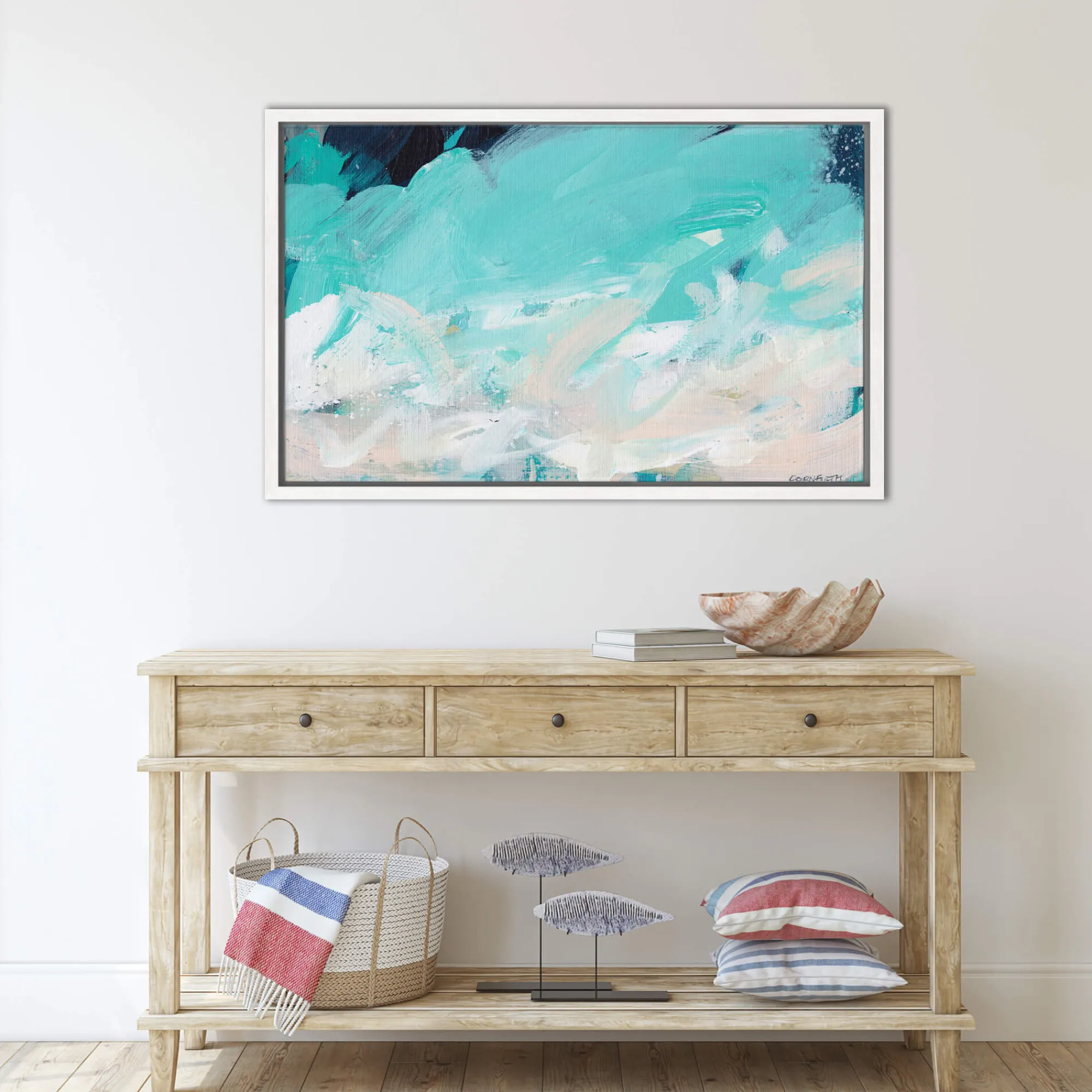 Coastal Scenes|Framed Canvas*Whistlefish Shoreline Framed Canvas