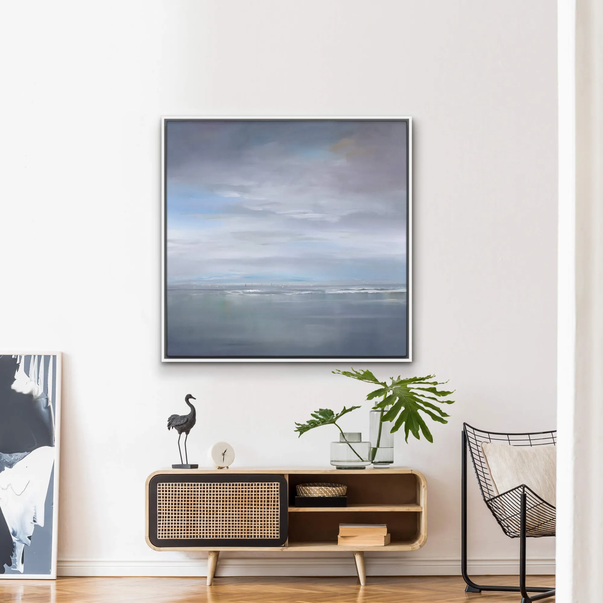 Coastal Scenes|Framed Canvas*Whistlefish Silver Surf Framed Canvas