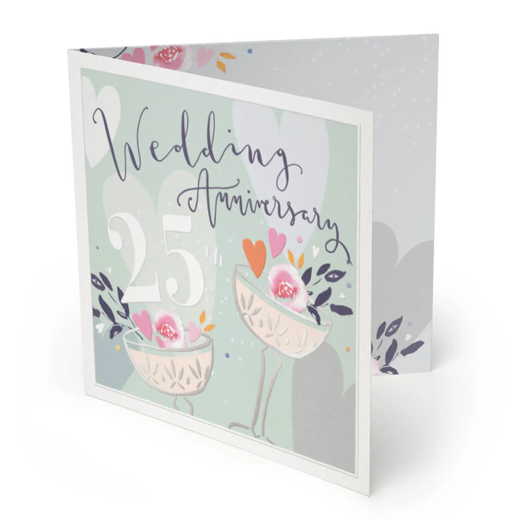 Wedding|Anniversary*Whistlefish Silver Wedding Luxury Anniversary Card