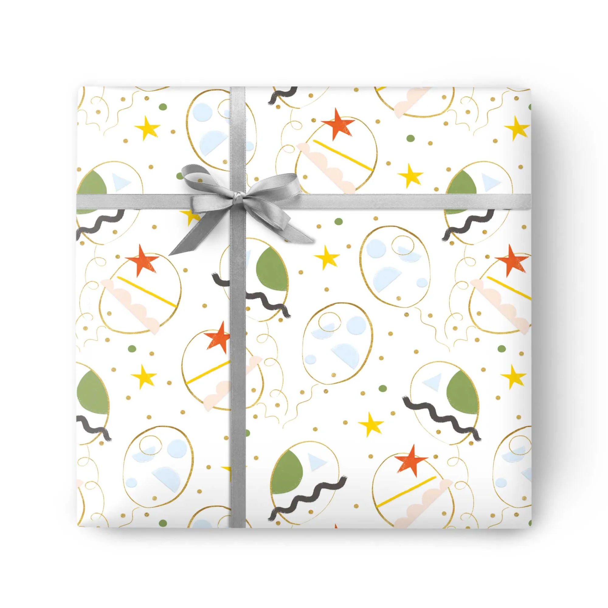 Gift Wrap|Birthday*Whistlefish Simple Balloons Wrapping Paper