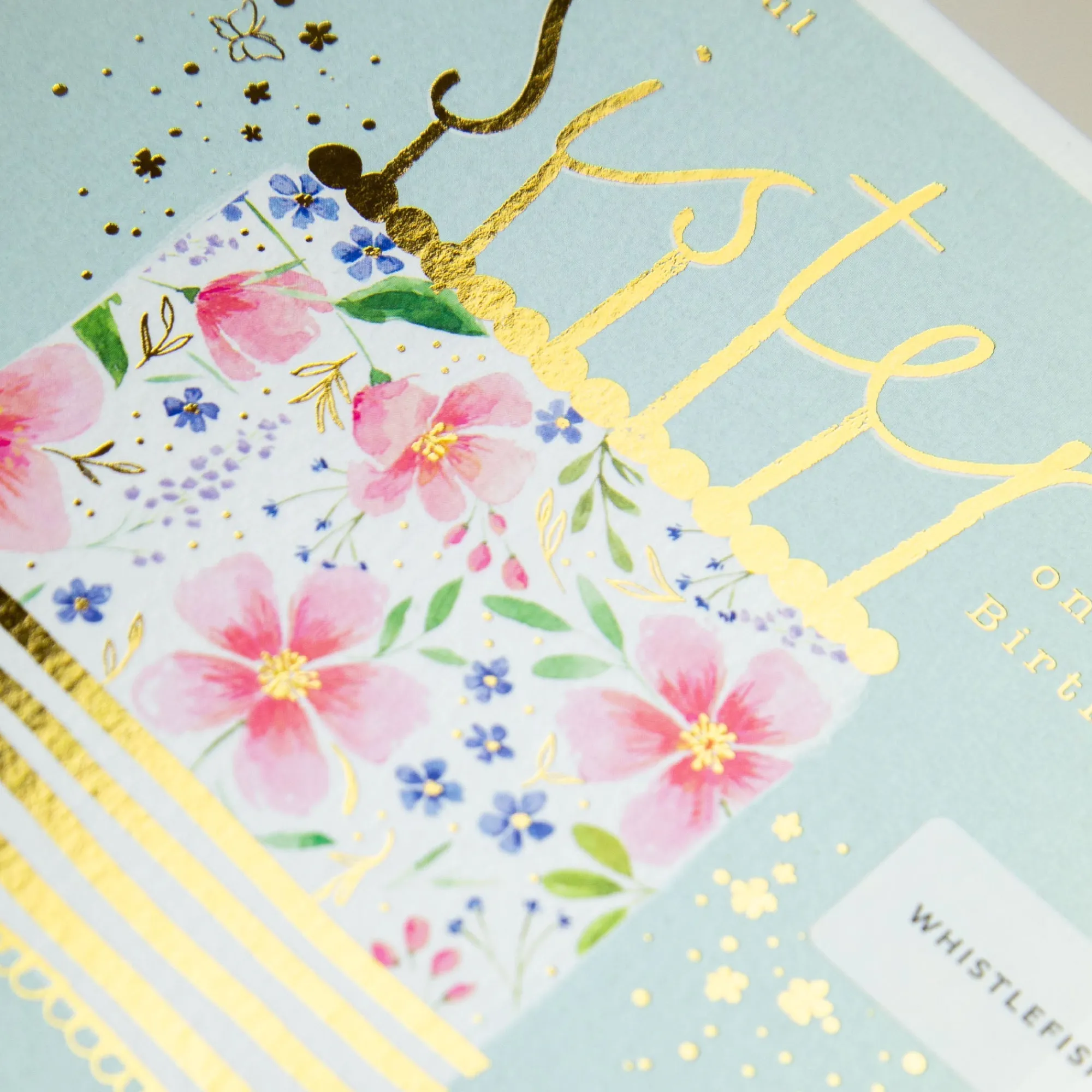 Birthday|For Relatives*Whistlefish Sister Floral Birthday Cake Card