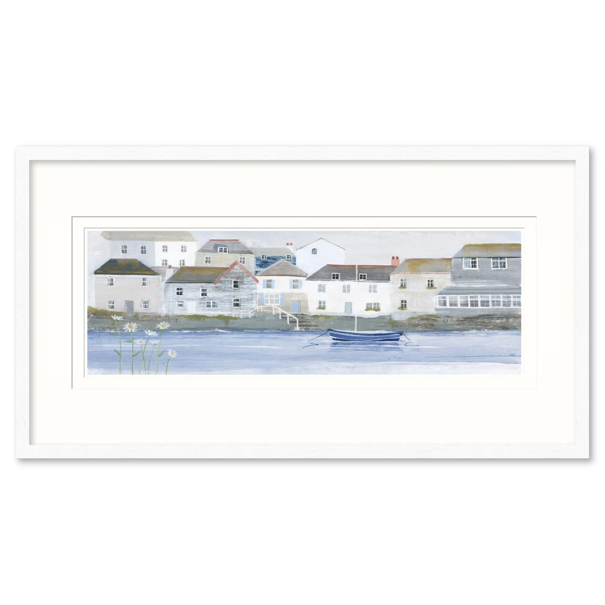Floral & Flowers|Coastal Scenes*Whistlefish Sitting In The Bay Framed Print