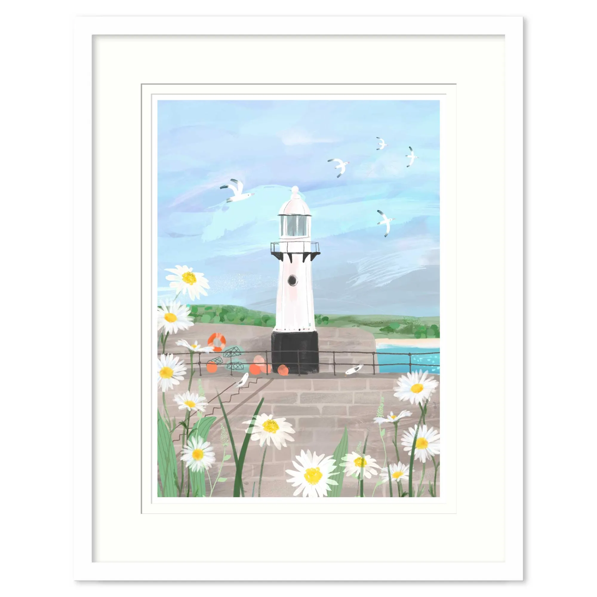 St Ives|Travel*Whistlefish Smeaton's Pier St Ives Framed Print