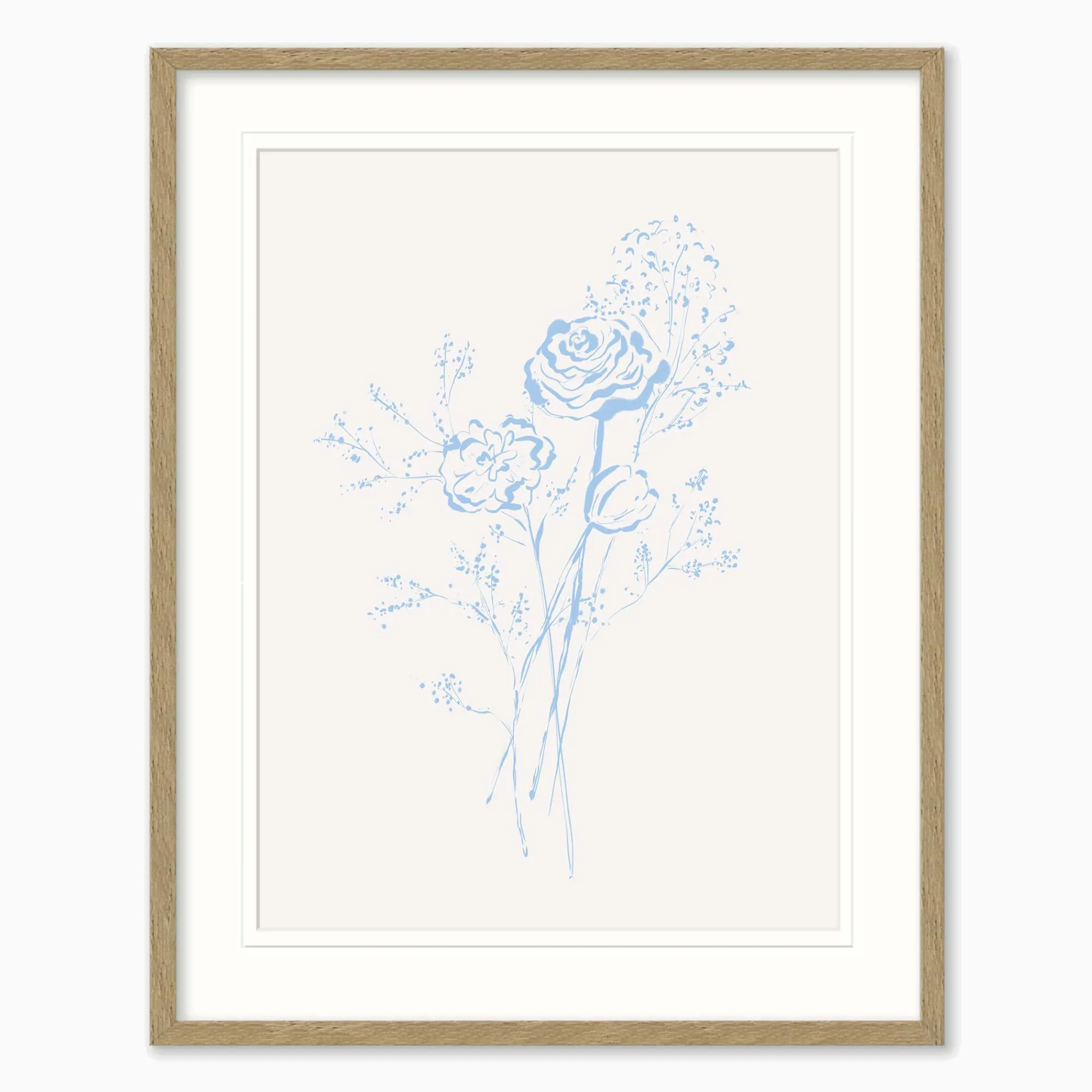 Floral & Flowers|Framed Prints*Whistlefish Soft Blue Blossom Framed Print