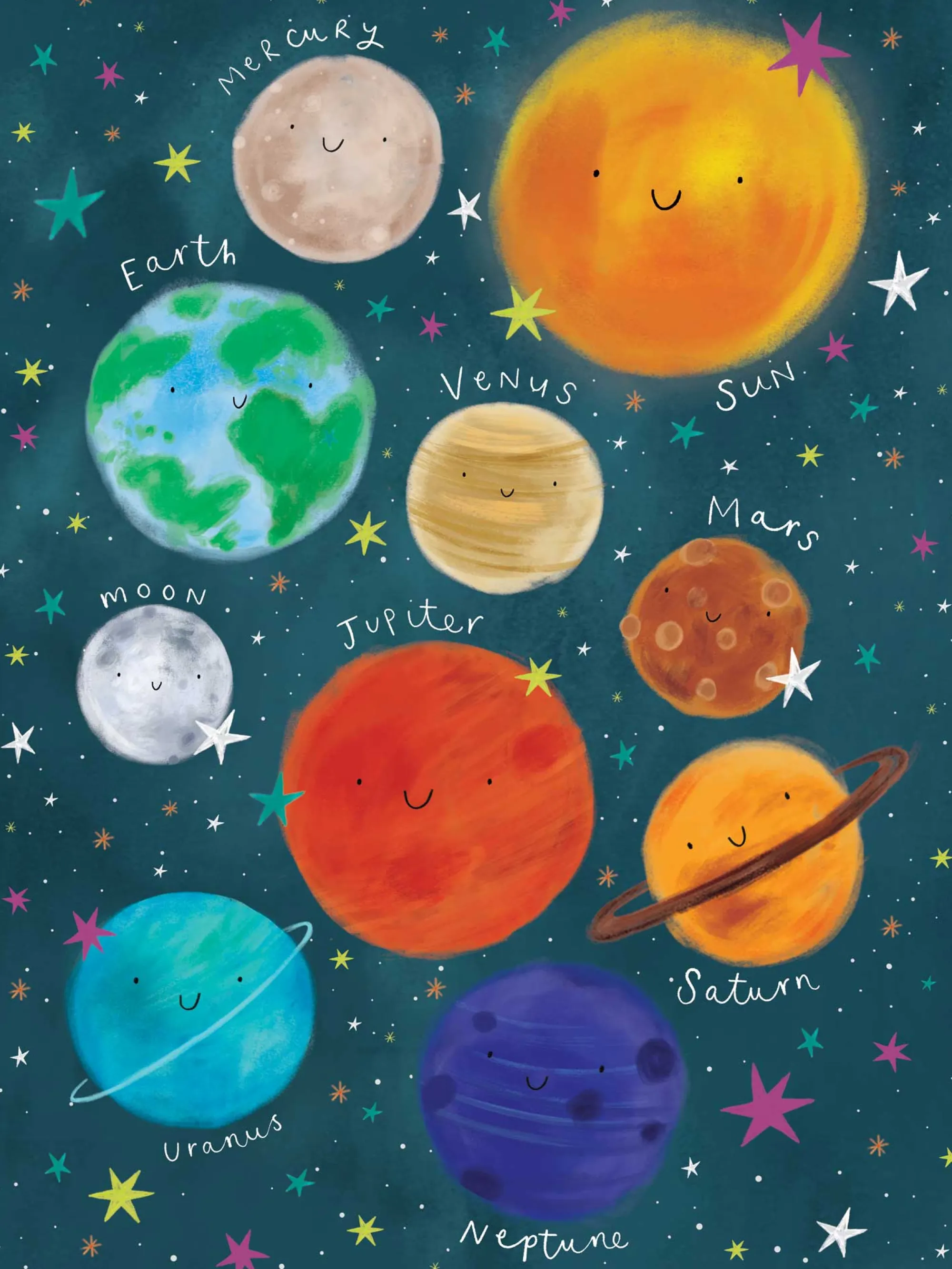 Unframed Prints*Whistlefish Solar System Art Print