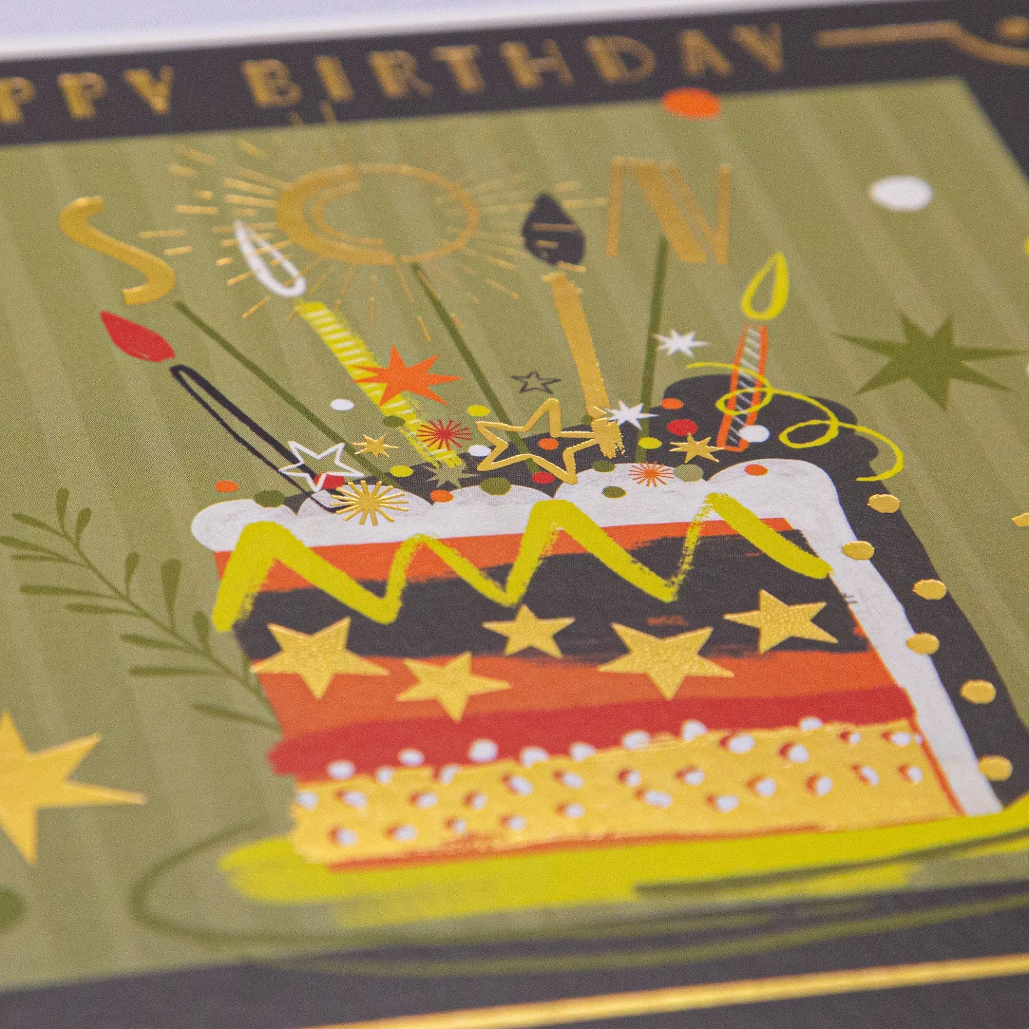 Birthday|For Relatives*Whistlefish Son's Birthday Cake Deco Card