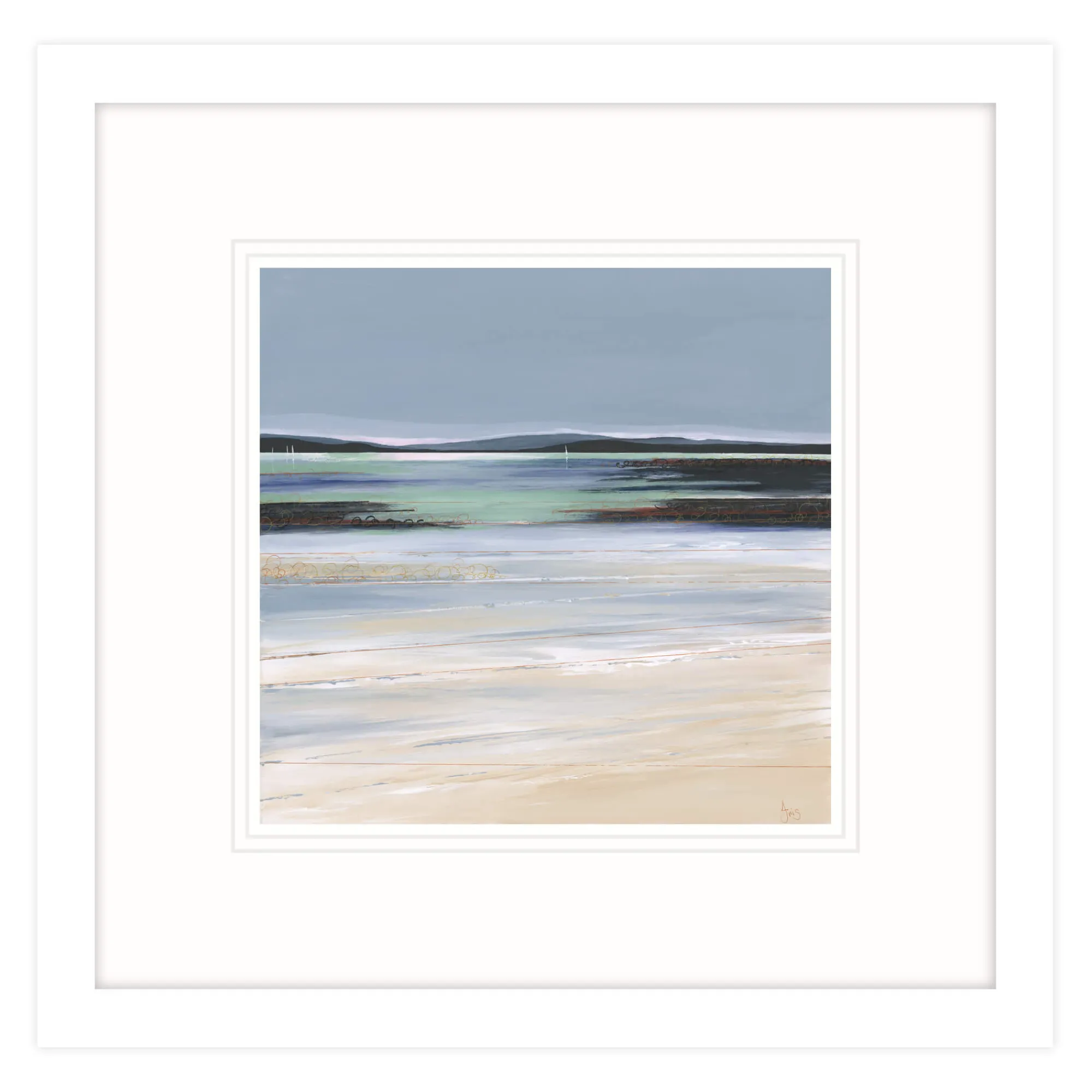 Salcombe|Devon*Whistlefish South Sands Beach, Salcombe Framed Print