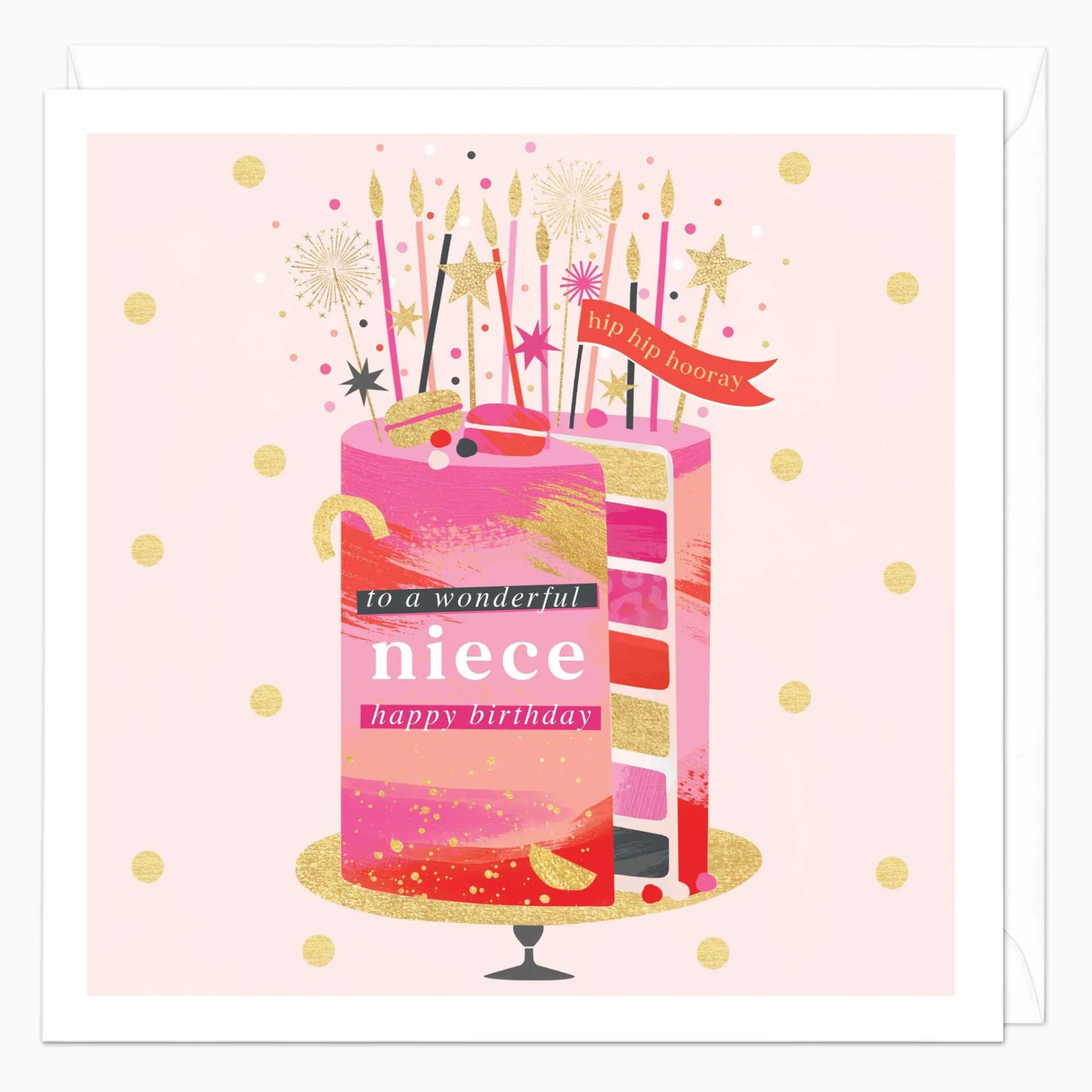 Birthday|For Relatives*Whistlefish Sparkle Cake Niece Birthday Card