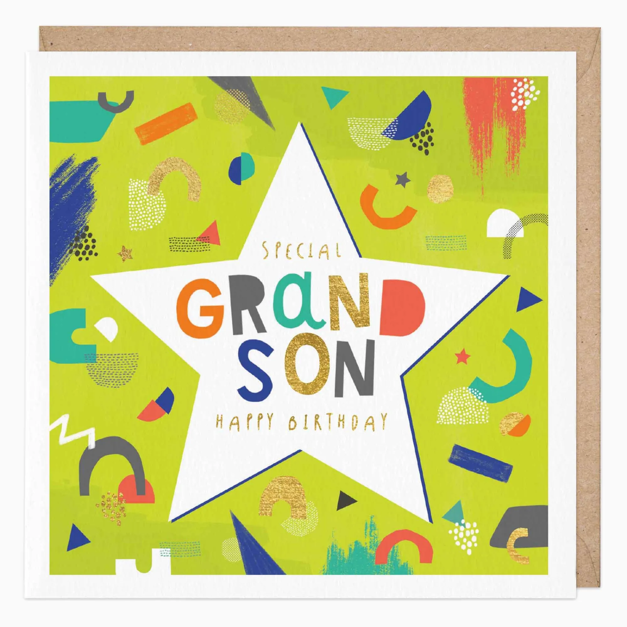 Birthday|For Relatives*Whistlefish Special Grandson Birthday Card