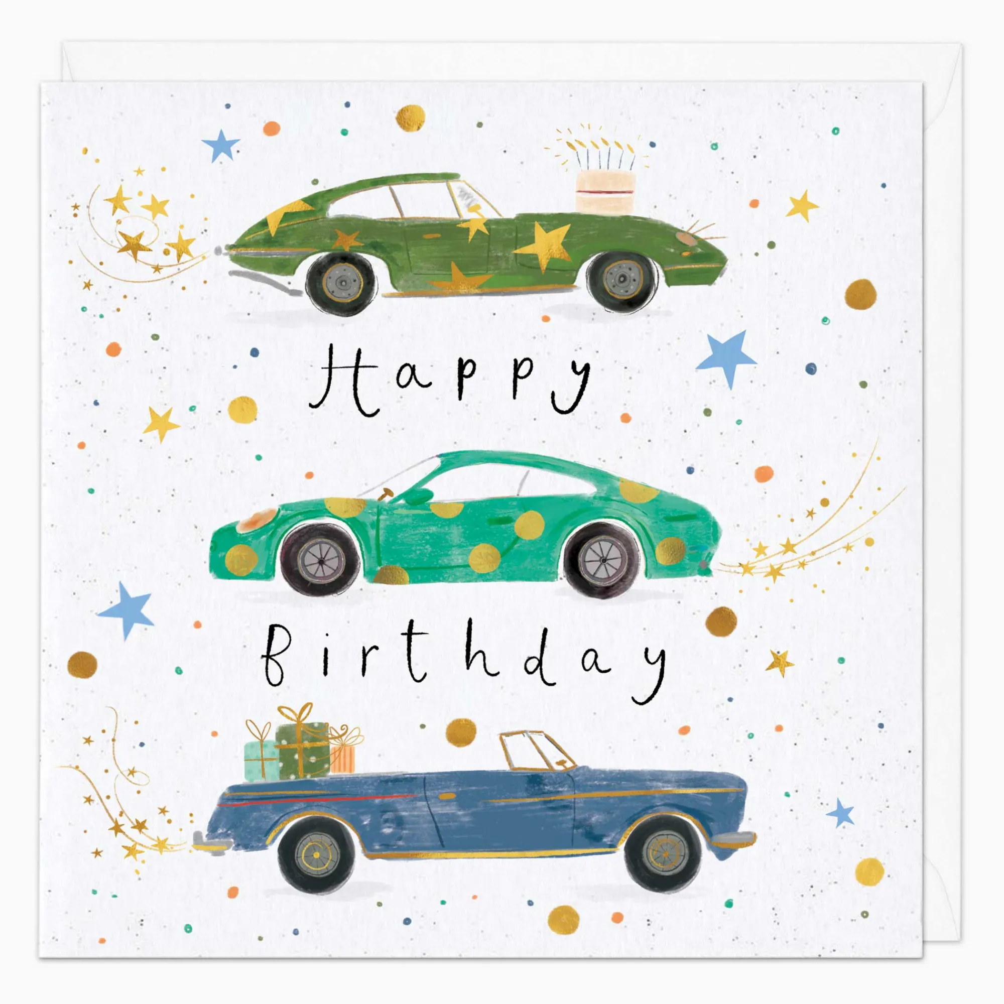 Birthday|For Children*Whistlefish Sports Cars Happy Birthday Card