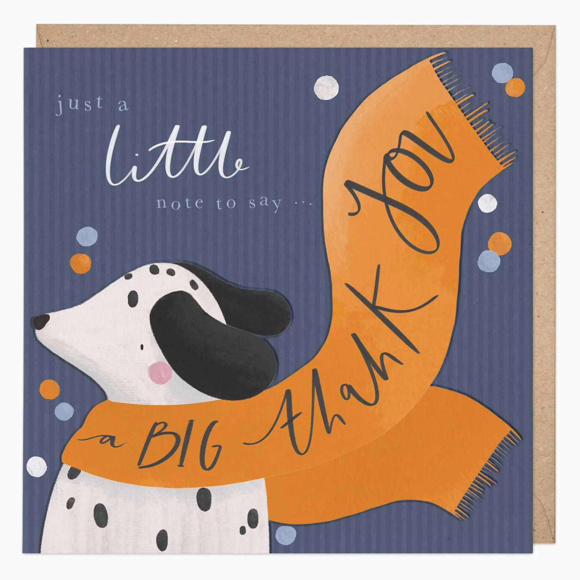Thank You|Just To Say*Whistlefish Spotty Dog Thank You Card