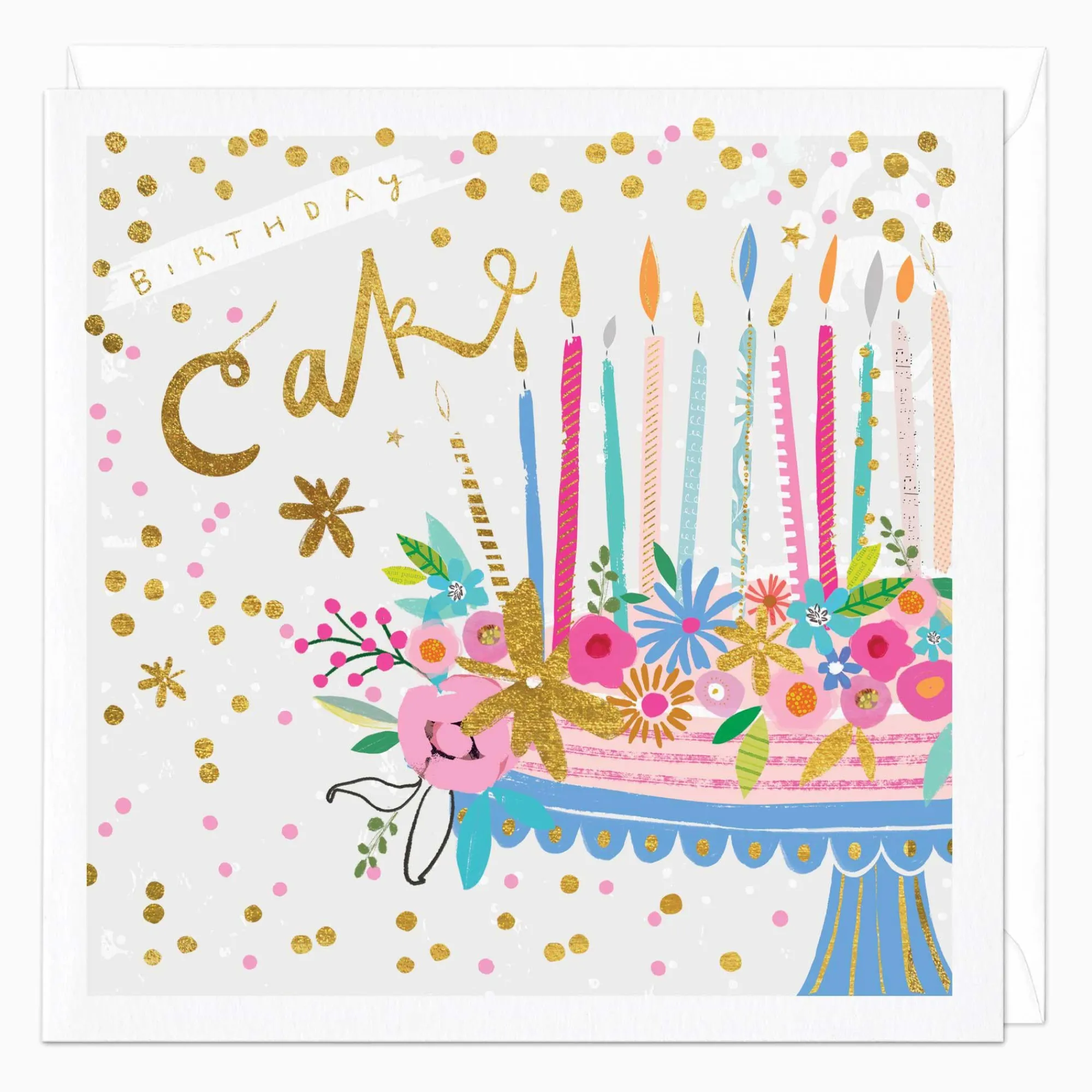 Birthday|For Her*Whistlefish Spotty Floral Cake Birthday Card