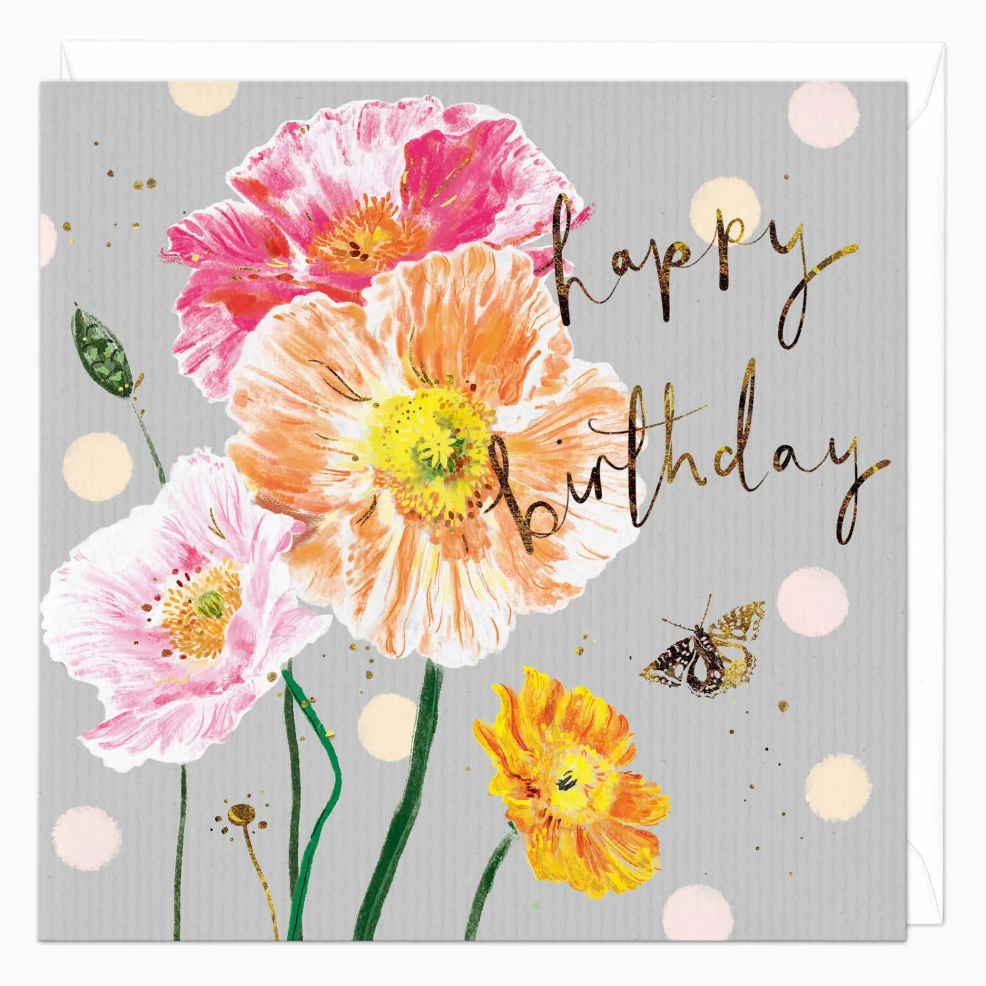 Birthday*Whistlefish Spring Flowers Birthday Card