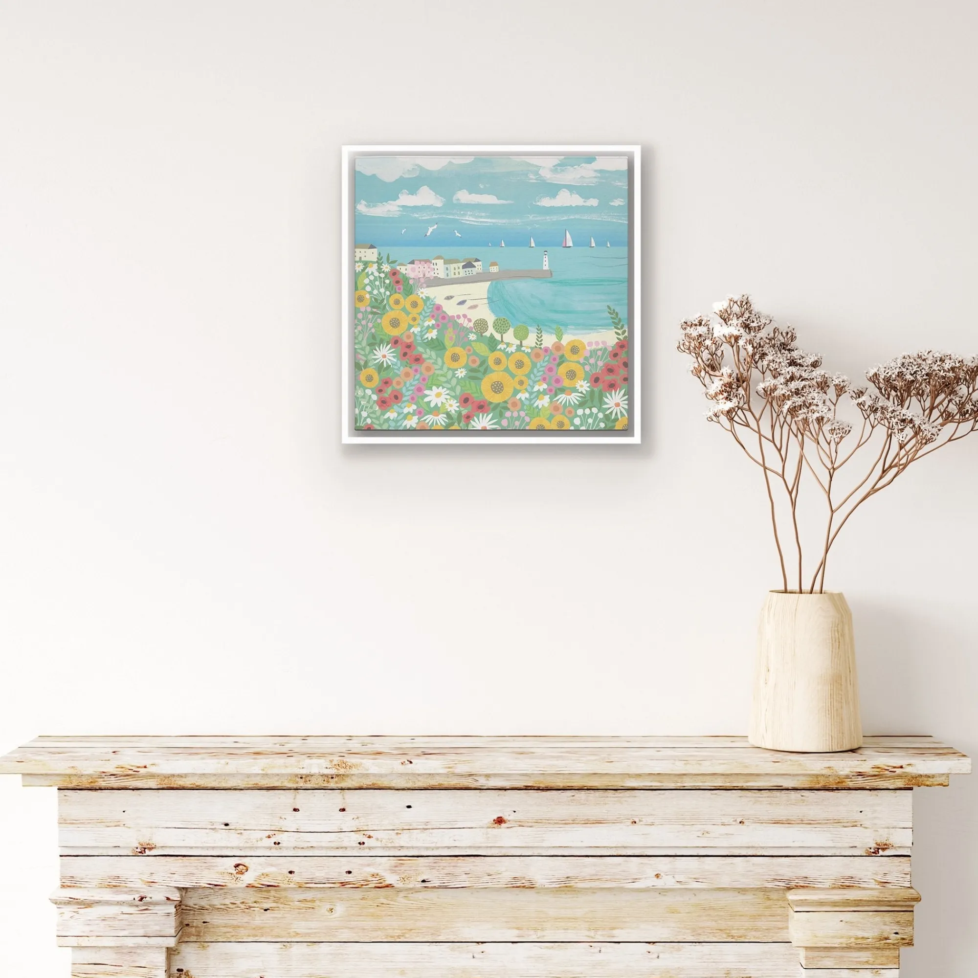St Ives|Cornwall*Whistlefish Spring In St Ives Small Framed Canvas