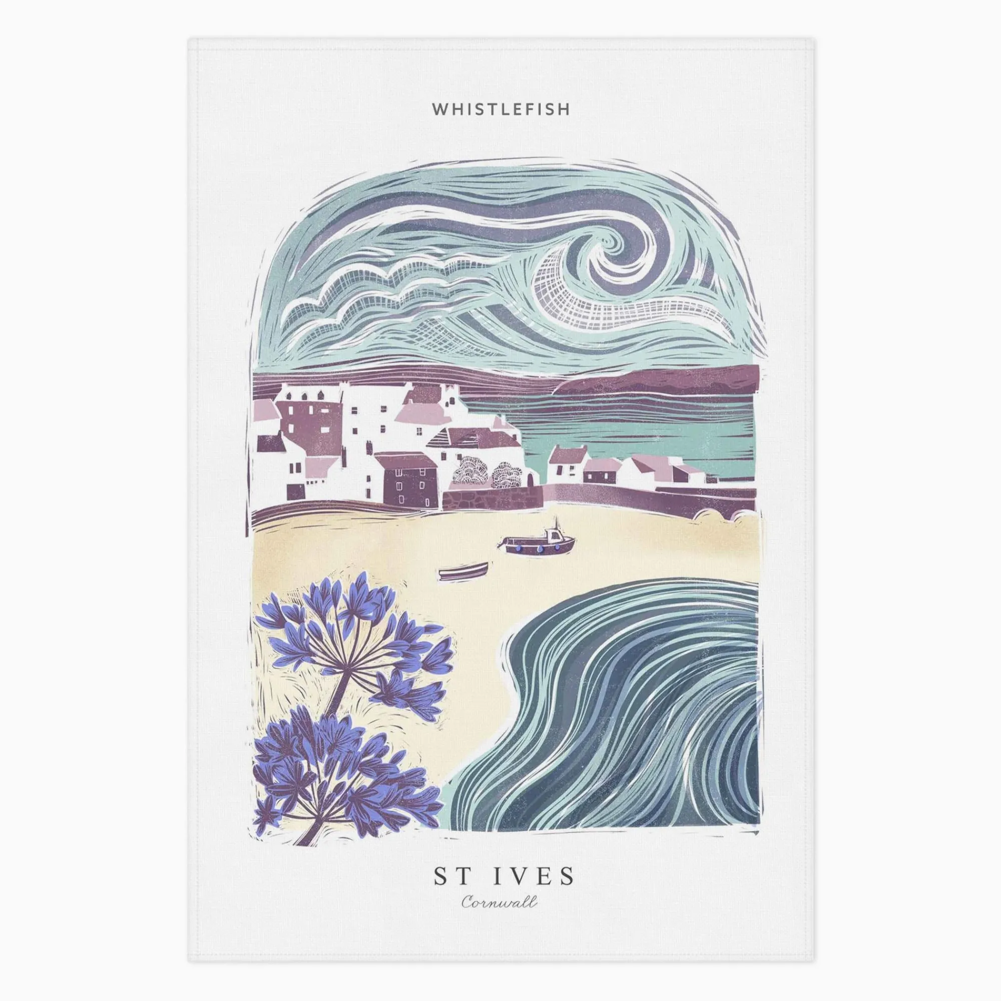Under £20|Under £10*Whistlefish St Ives Arched Lino Tea Towel