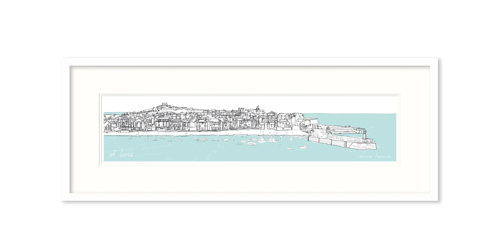 St Ives|Cornwall*Whistlefish St Ives Bay Medium Framed Print