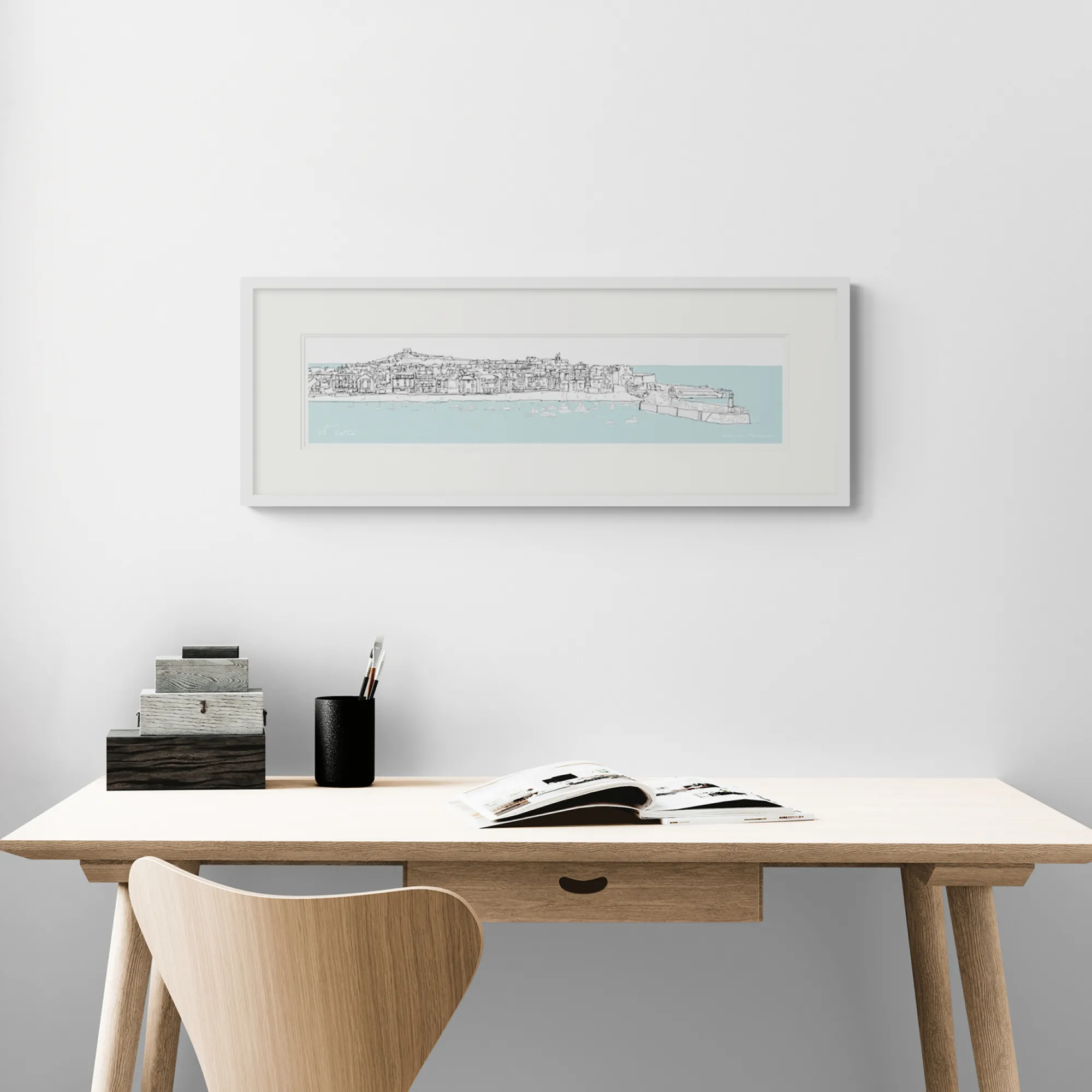 St Ives|Cornwall*Whistlefish St Ives Bay Medium Framed Print