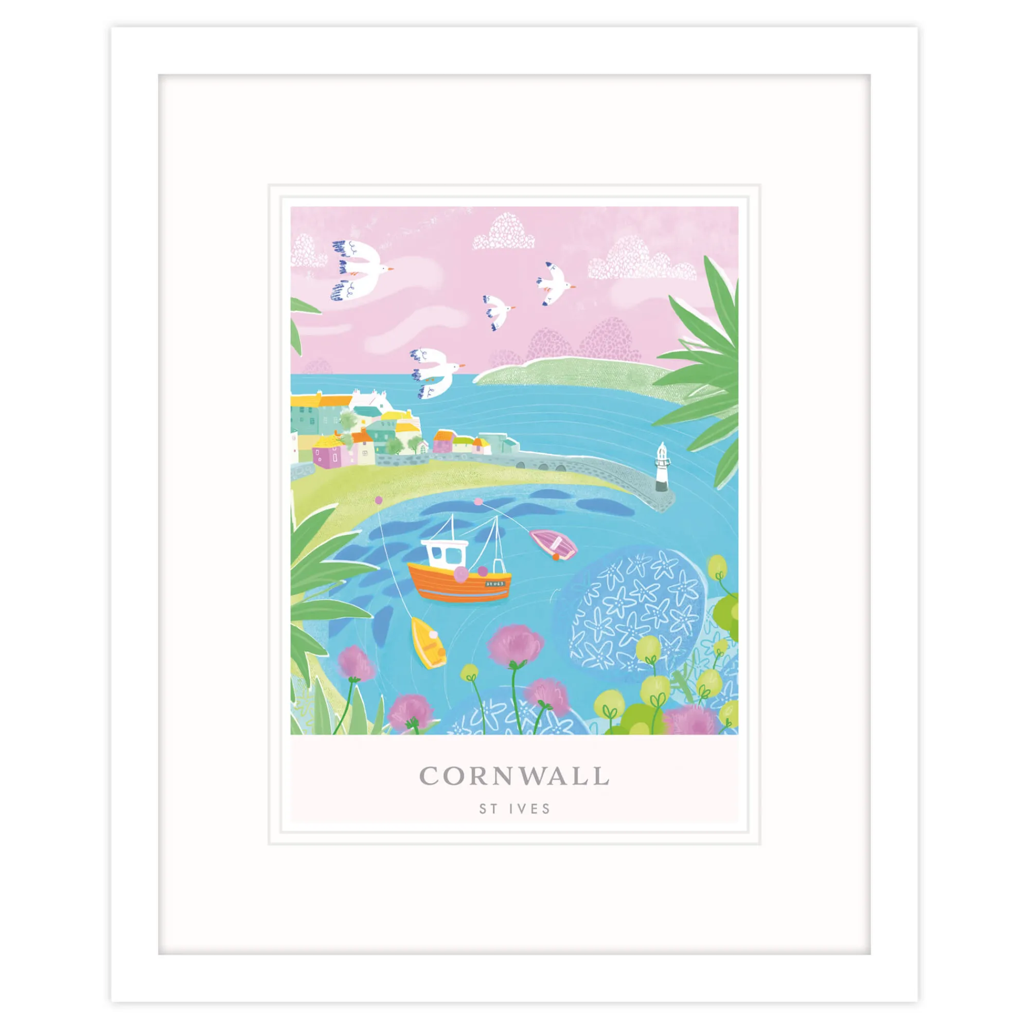 St Ives|Cornwall*Whistlefish St Ives Brights Small Framed Print
