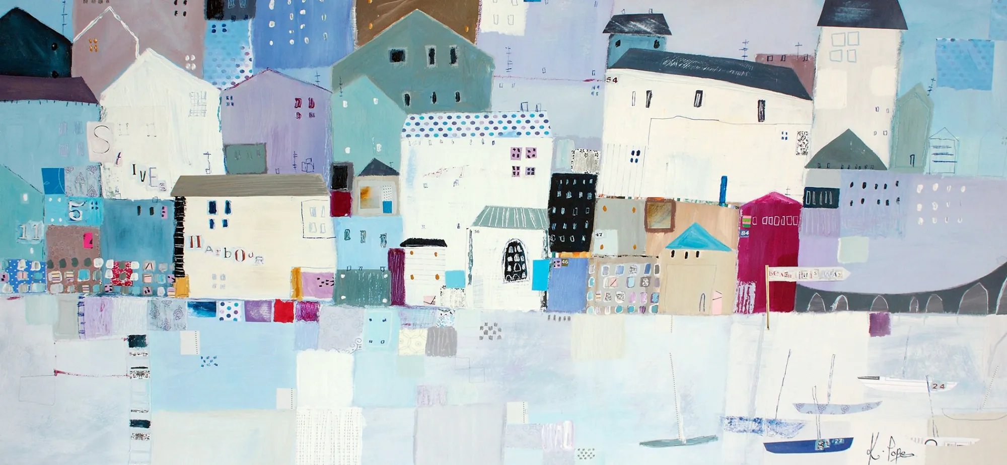 Unframed Prints*Whistlefish St Ives Coloured Block Art Print
