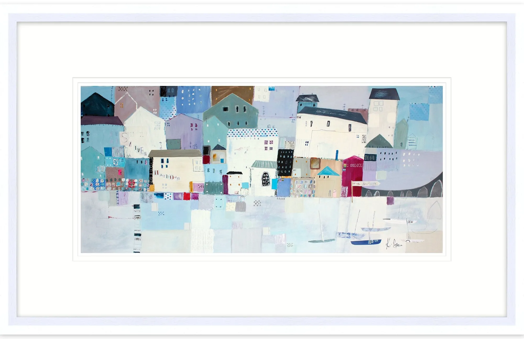 St Ives|Cornwall*Whistlefish St Ives Coloured Block Framed Print