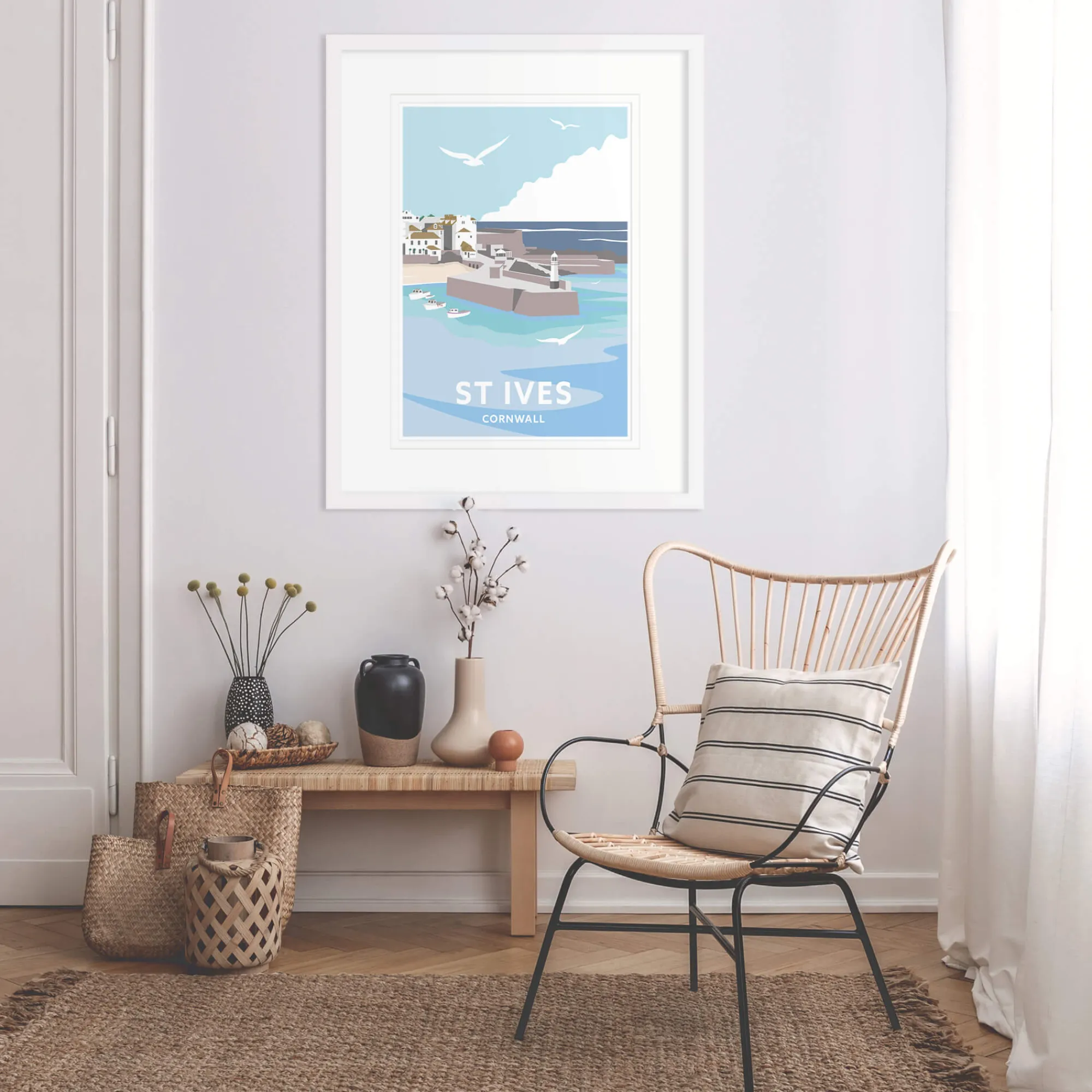 Unframed Prints*Whistlefish St Ives Cornwall Travel Art Print