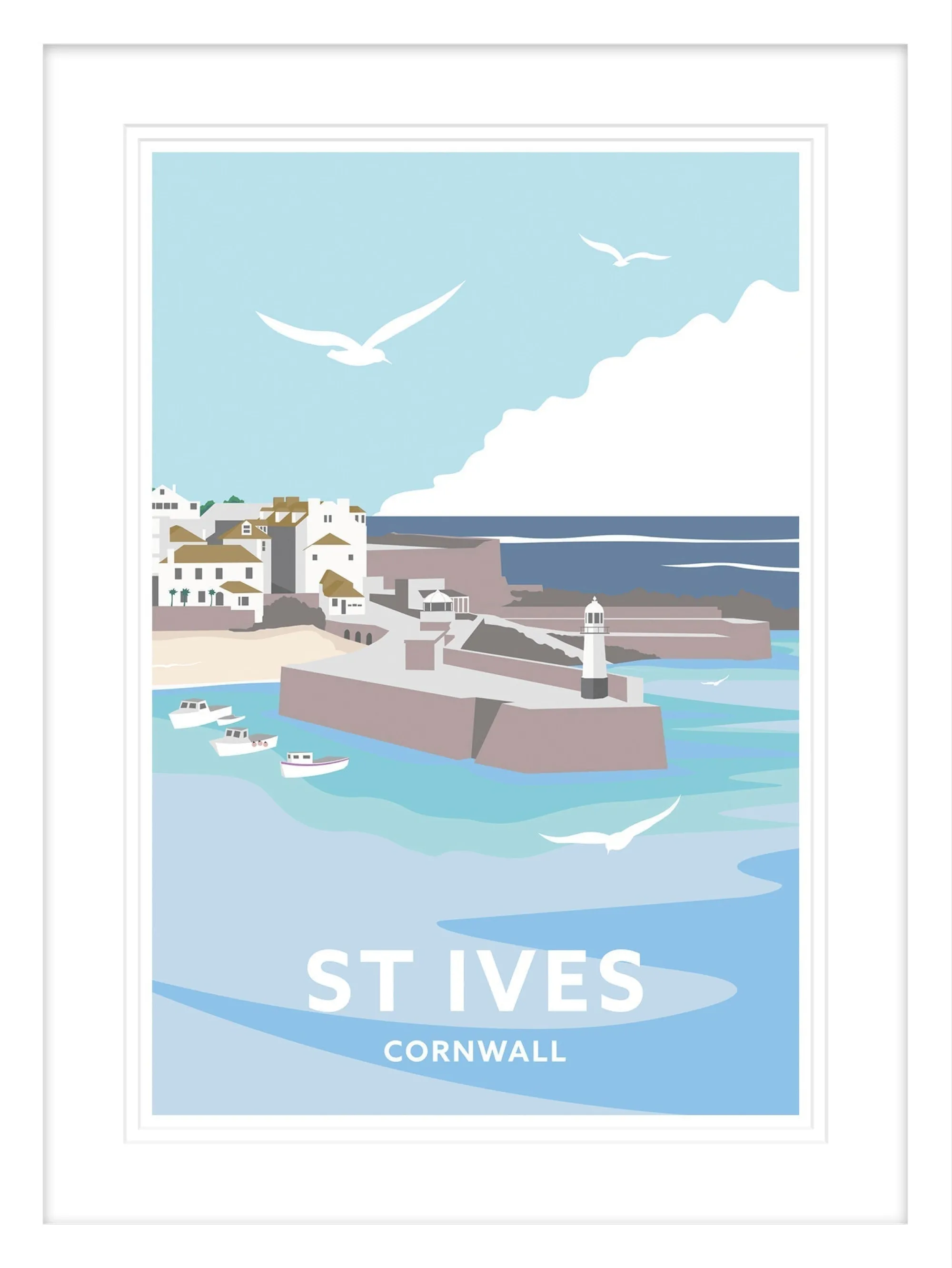 St Ives|Cornwall*Whistlefish St Ives Cornwall Travel Framed Print