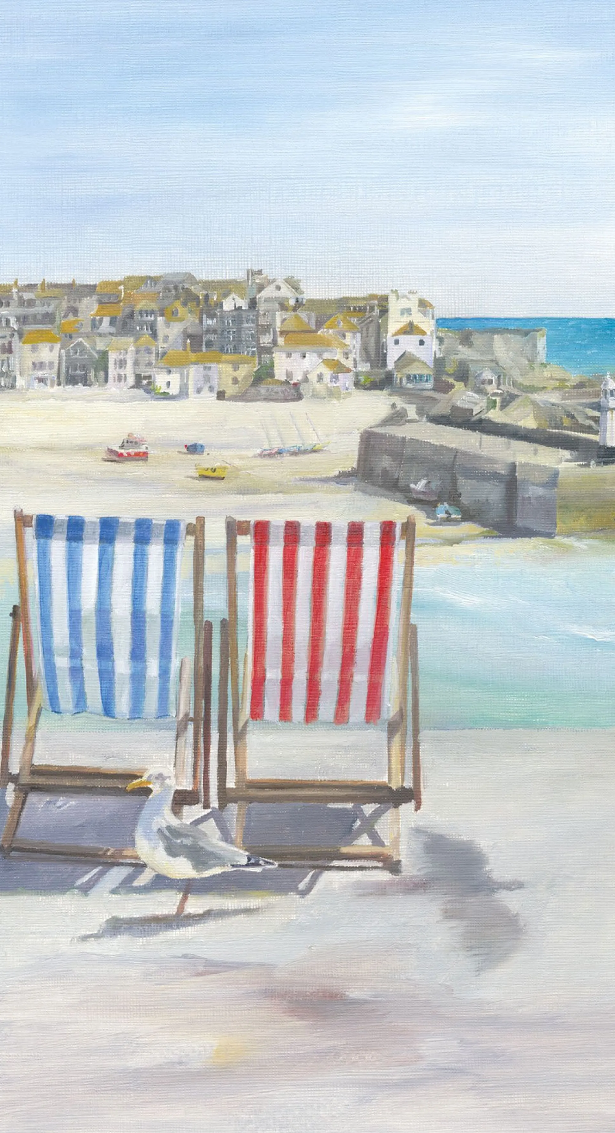 Unframed Prints*Whistlefish St Ives Deckchairs Art Print