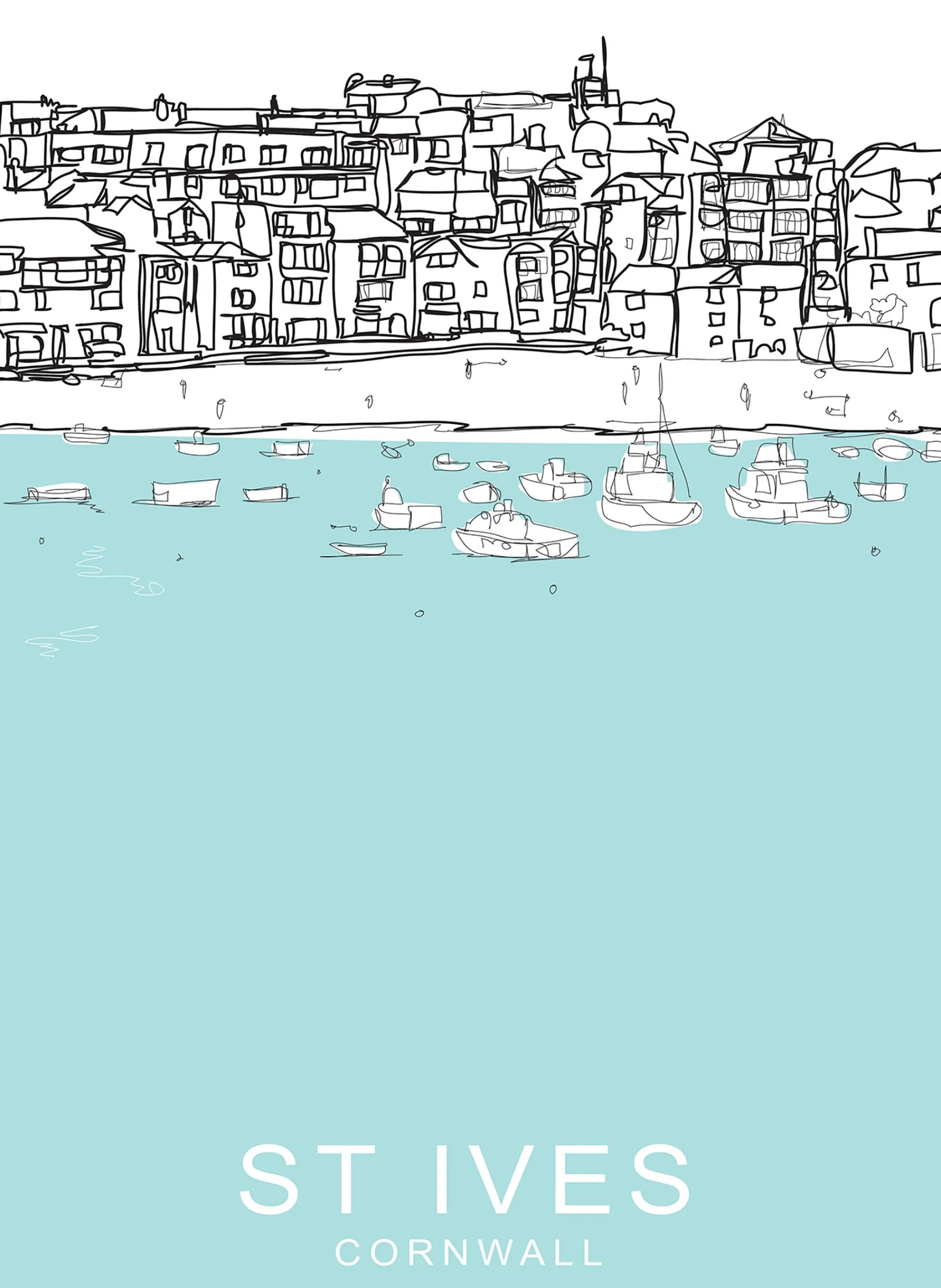 Unframed Prints*Whistlefish St Ives Green Art Print