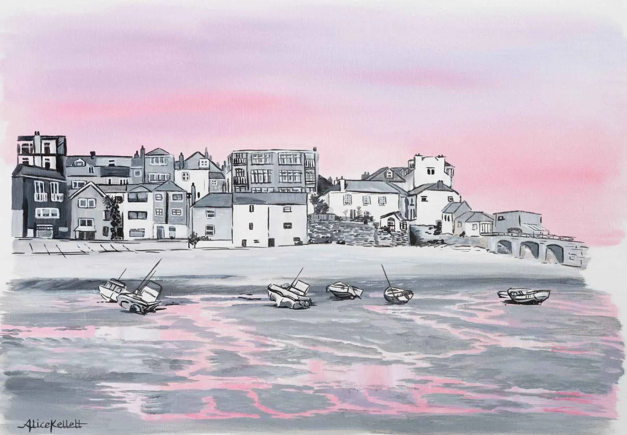 Unframed Prints*Whistlefish St Ives Harbour Medium Art Print