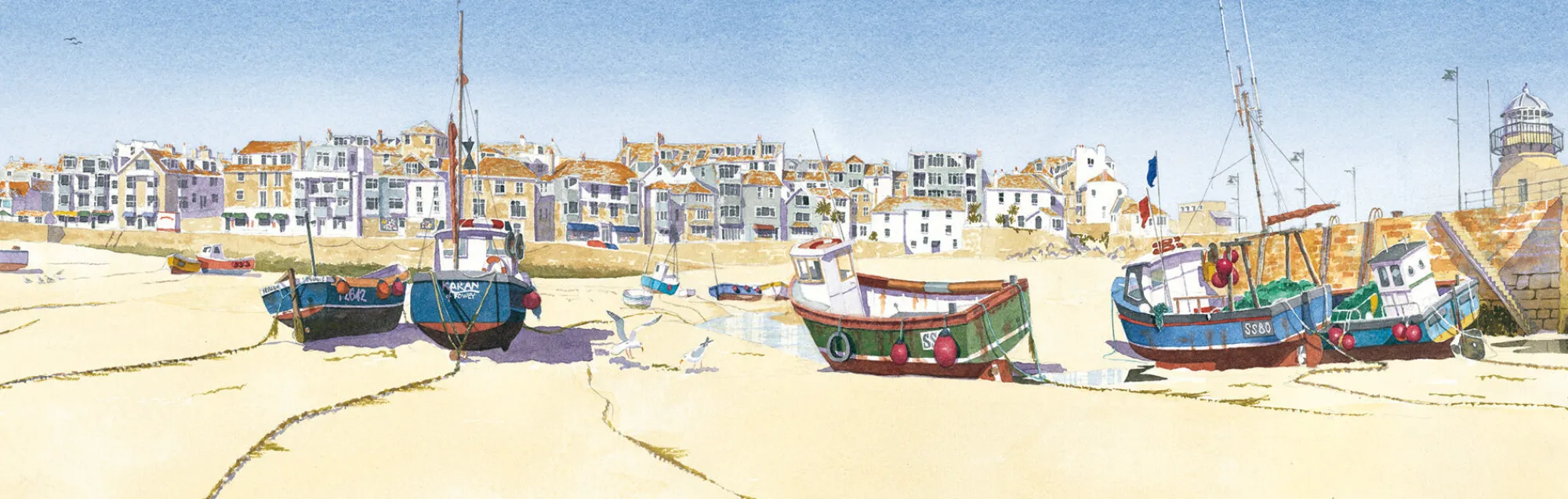 St Ives|Cornwall*Whistlefish St Ives Harbour Medium Framed Print