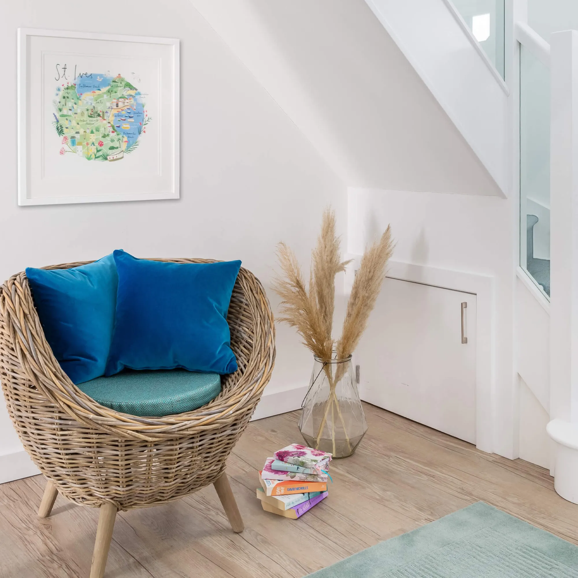 St Ives|Cornwall*Whistlefish St Ives Map Framed Print